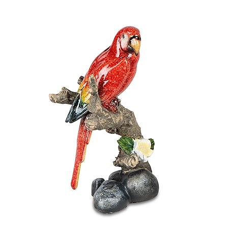 formano Dekofigur Papagei auf Zweig, rot - Bild 1