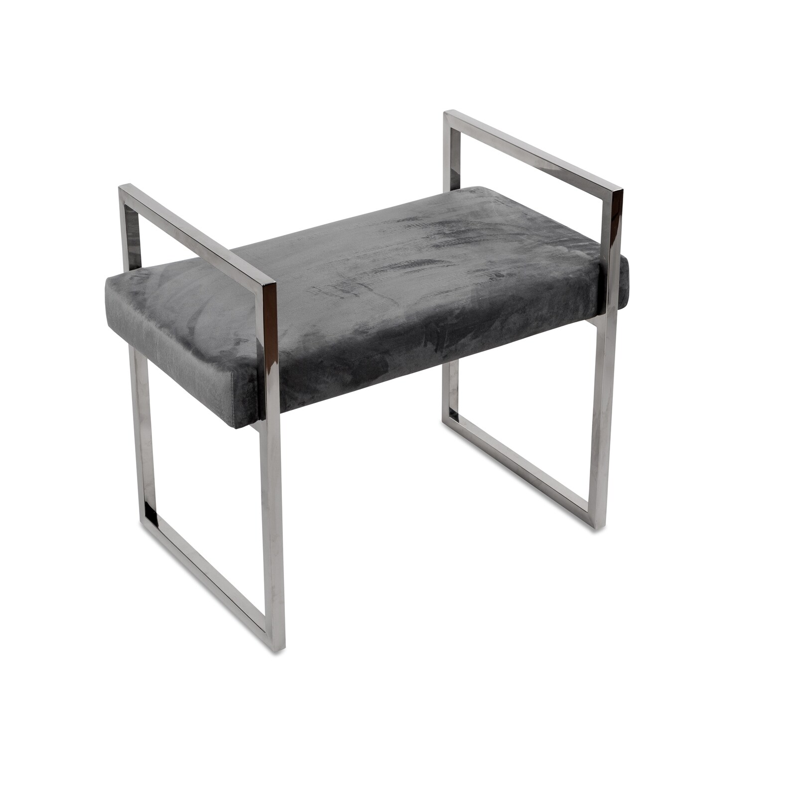 formano Hocker Edelstahl mit Samtpolster - Bild 1