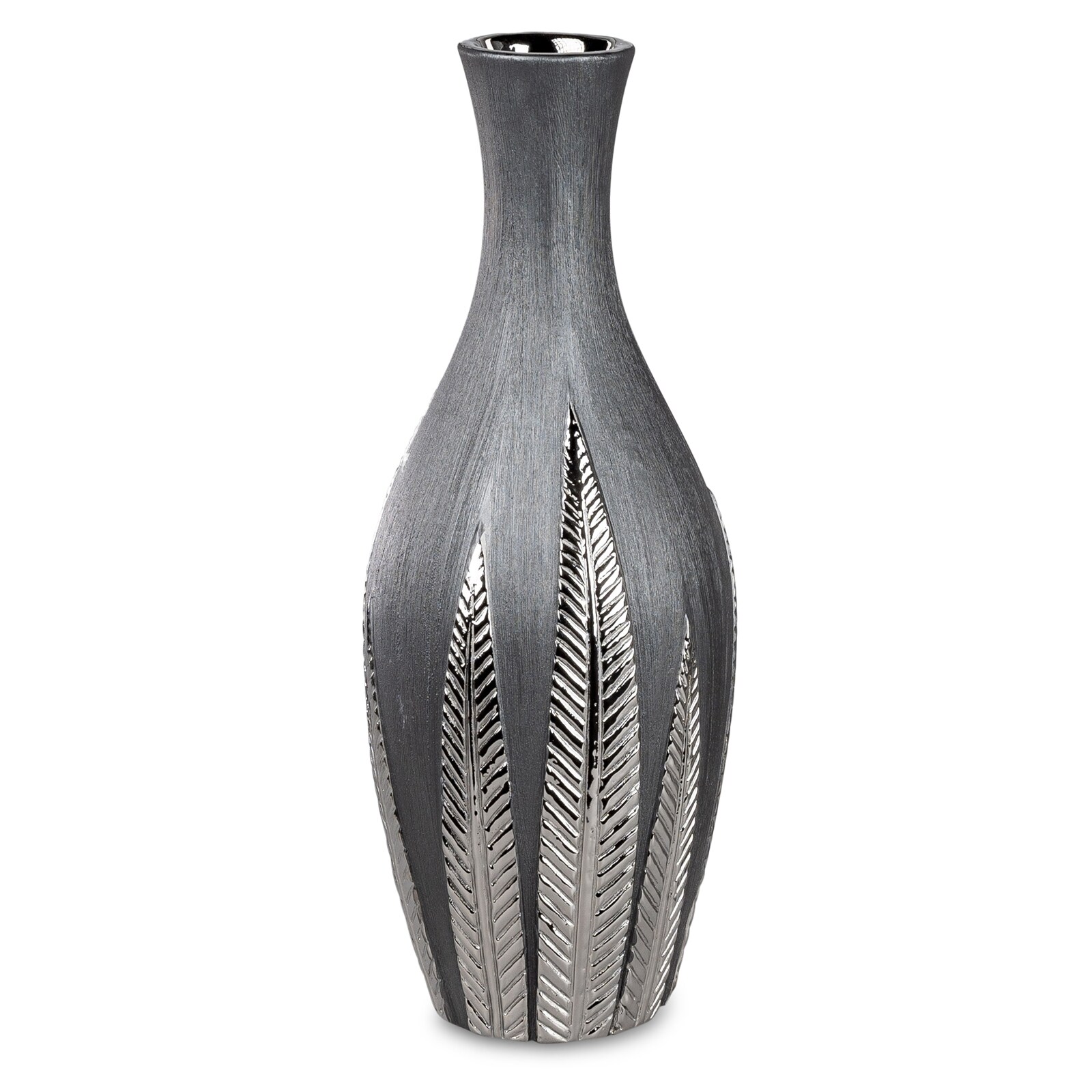 formano Deko-Flaschenvase Leaf-silber - Bild 1