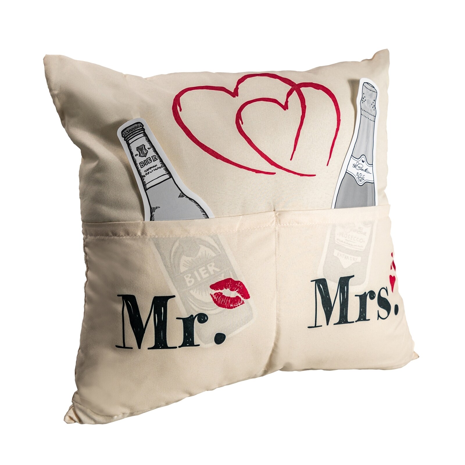 HTI-Living Kissen mit Taschen Mr.   Mrs. - Bild 1