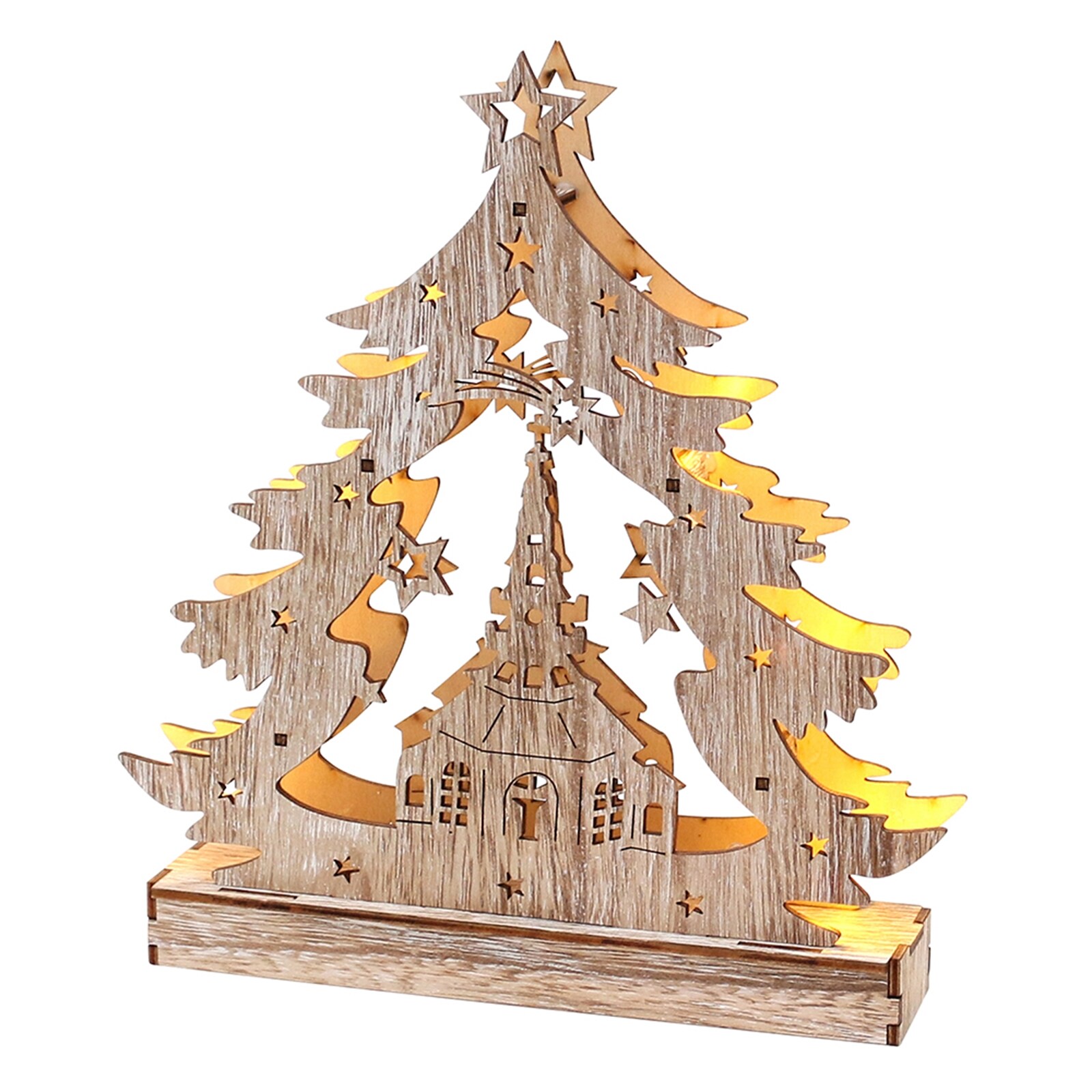 SIGRO Holz Lichterecke, LED Seiffener Kirche - Bild 1