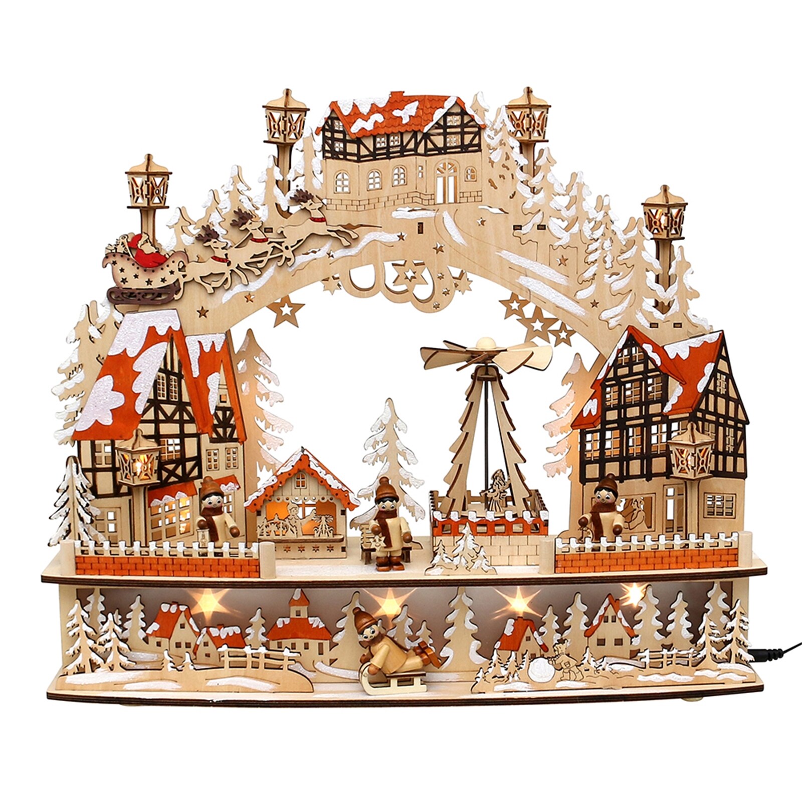 SIGRO Holz Schwibbogen, LED, Bewegung/Sound Altstadt - Bild 1