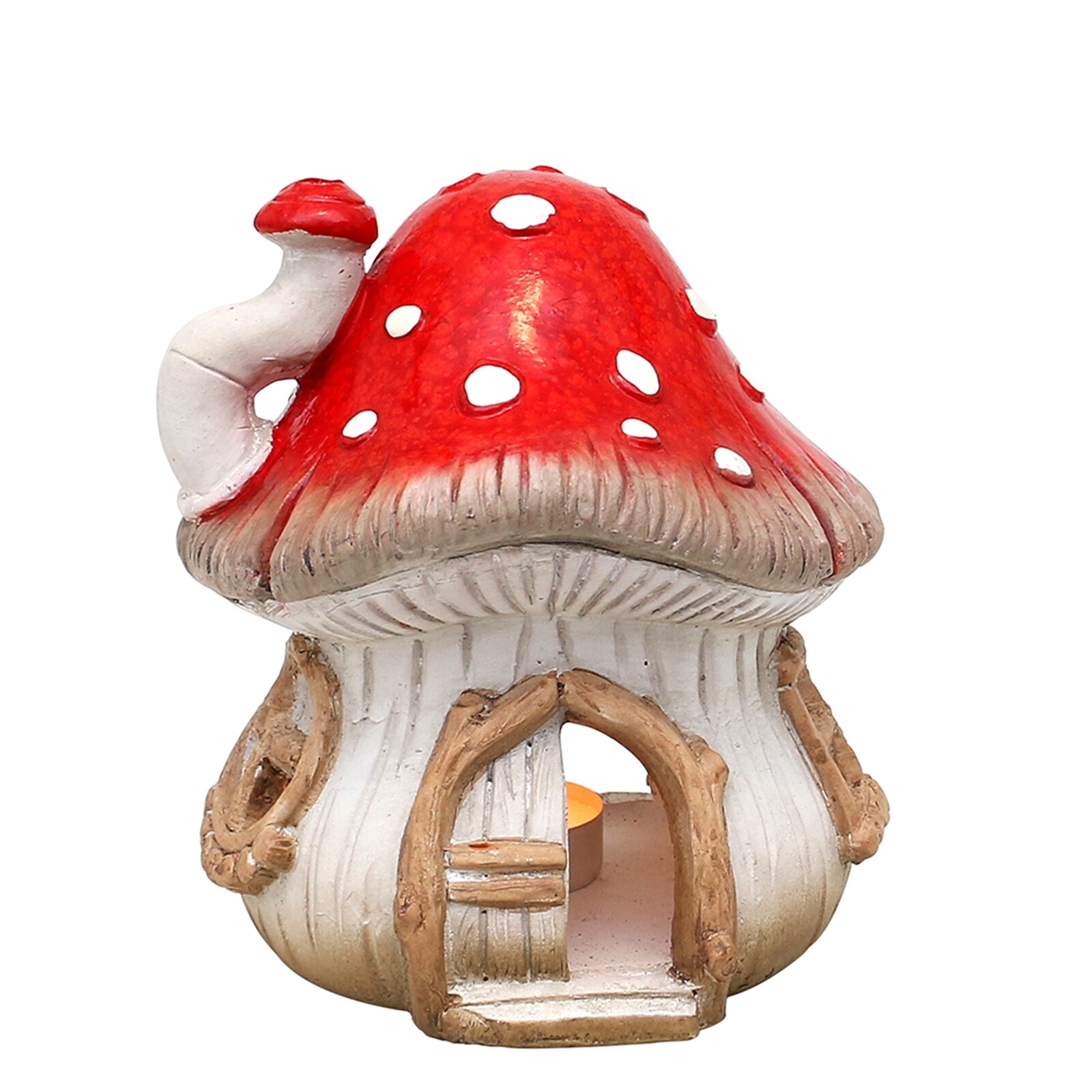 SIGRO Keramik Windlicht Fliegenpilz - Bild 1