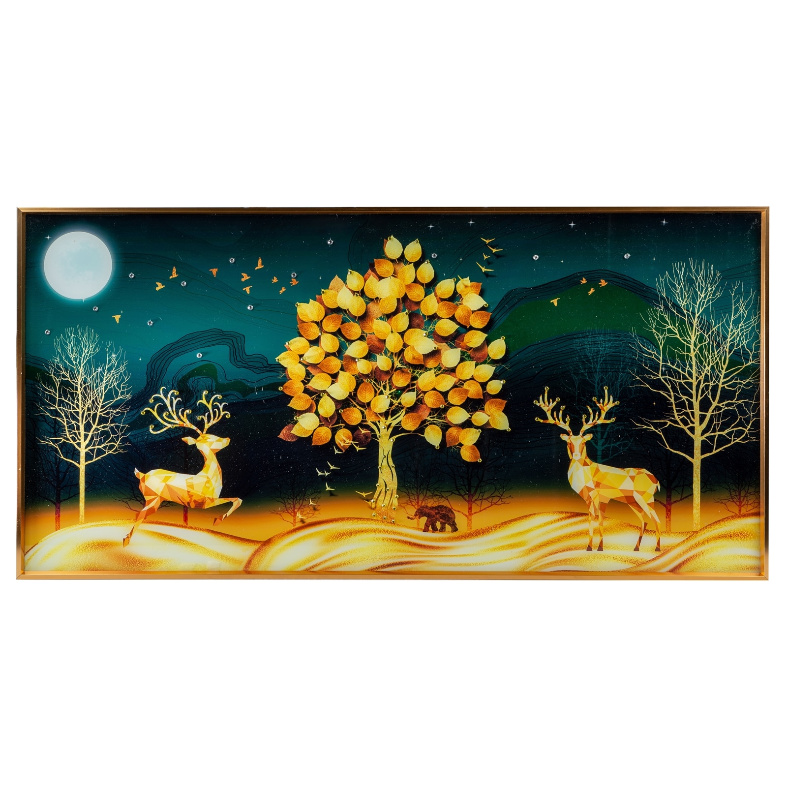 formano Wandbild Wanddeko Diamant Hirsche - Bild 1