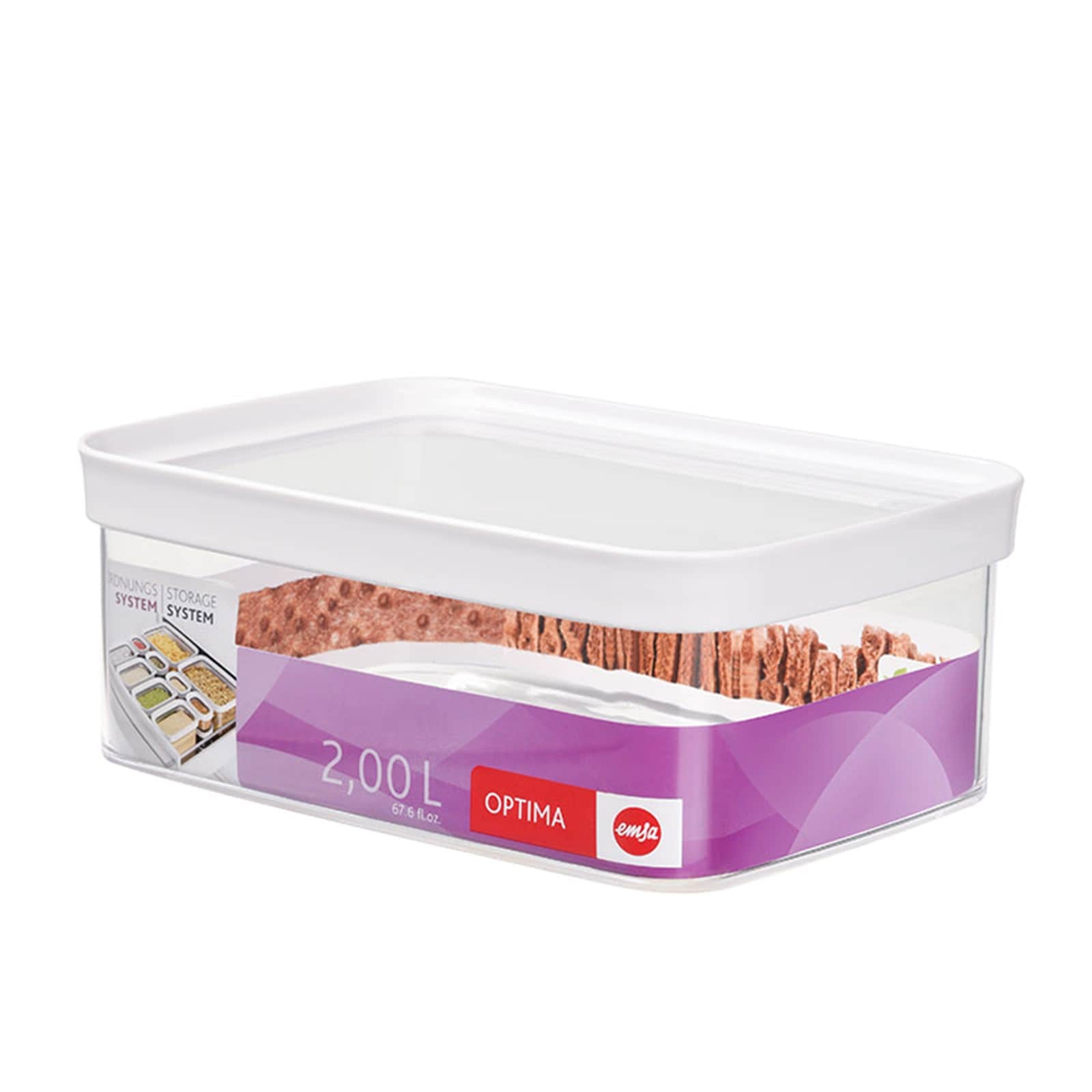 EMSA Trockenvorratsdose rechteckig 2 Liter OPTIMA - Bild 1