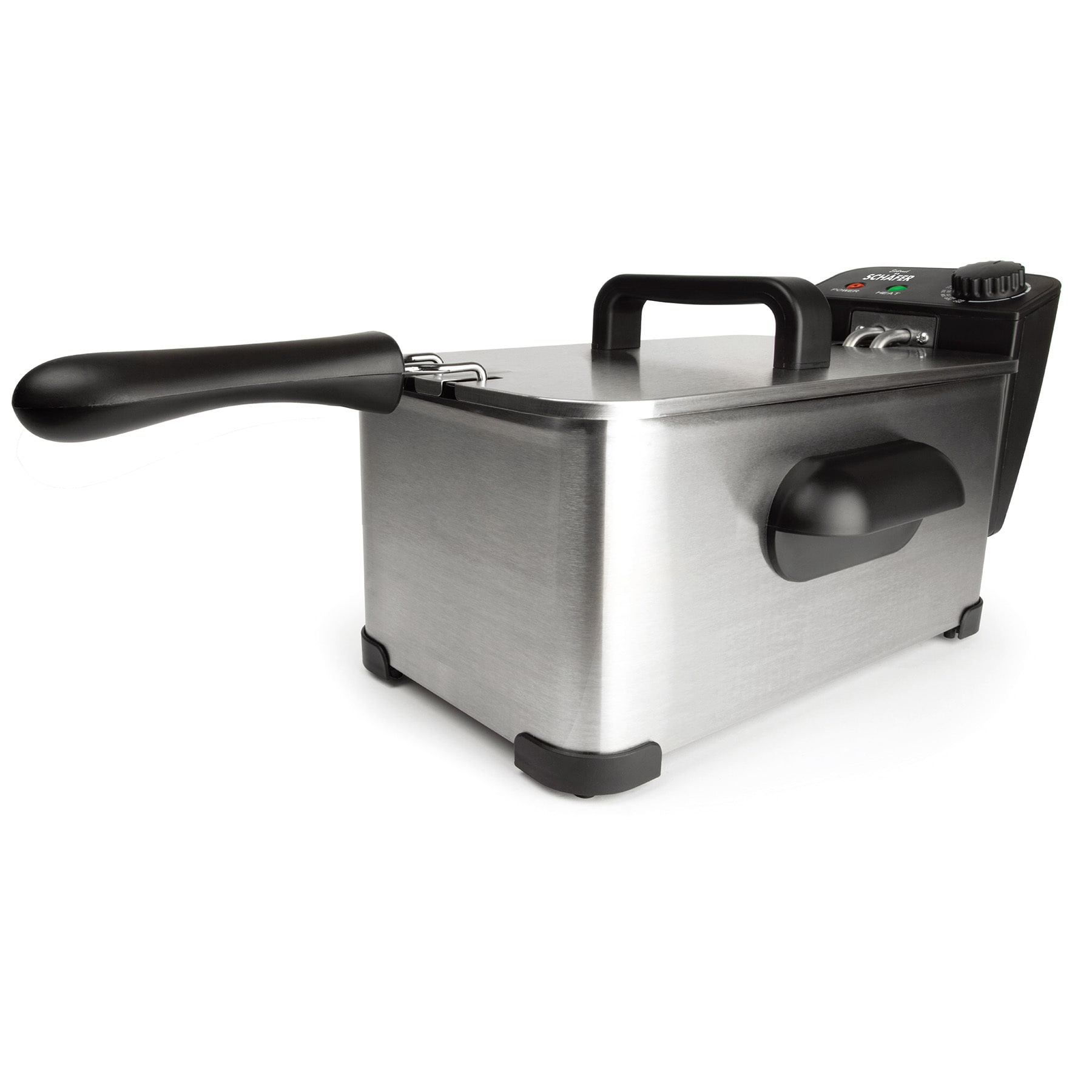 Sch&auml;fer Edelstahl Fritteuse mit Deckel 3 Liter - Bild 1