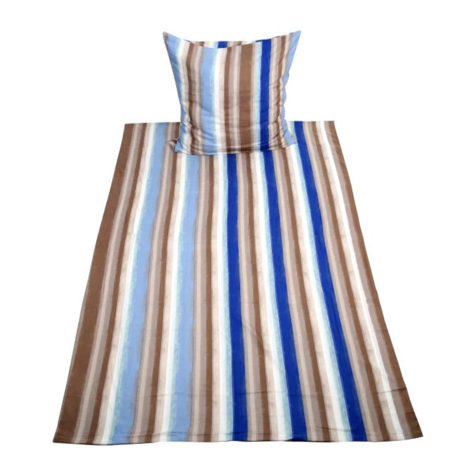 HTI-Living Bettw&auml;sche 2-teiliges Set 135 x 200 L&auml;ngsgestreift - Bild 1