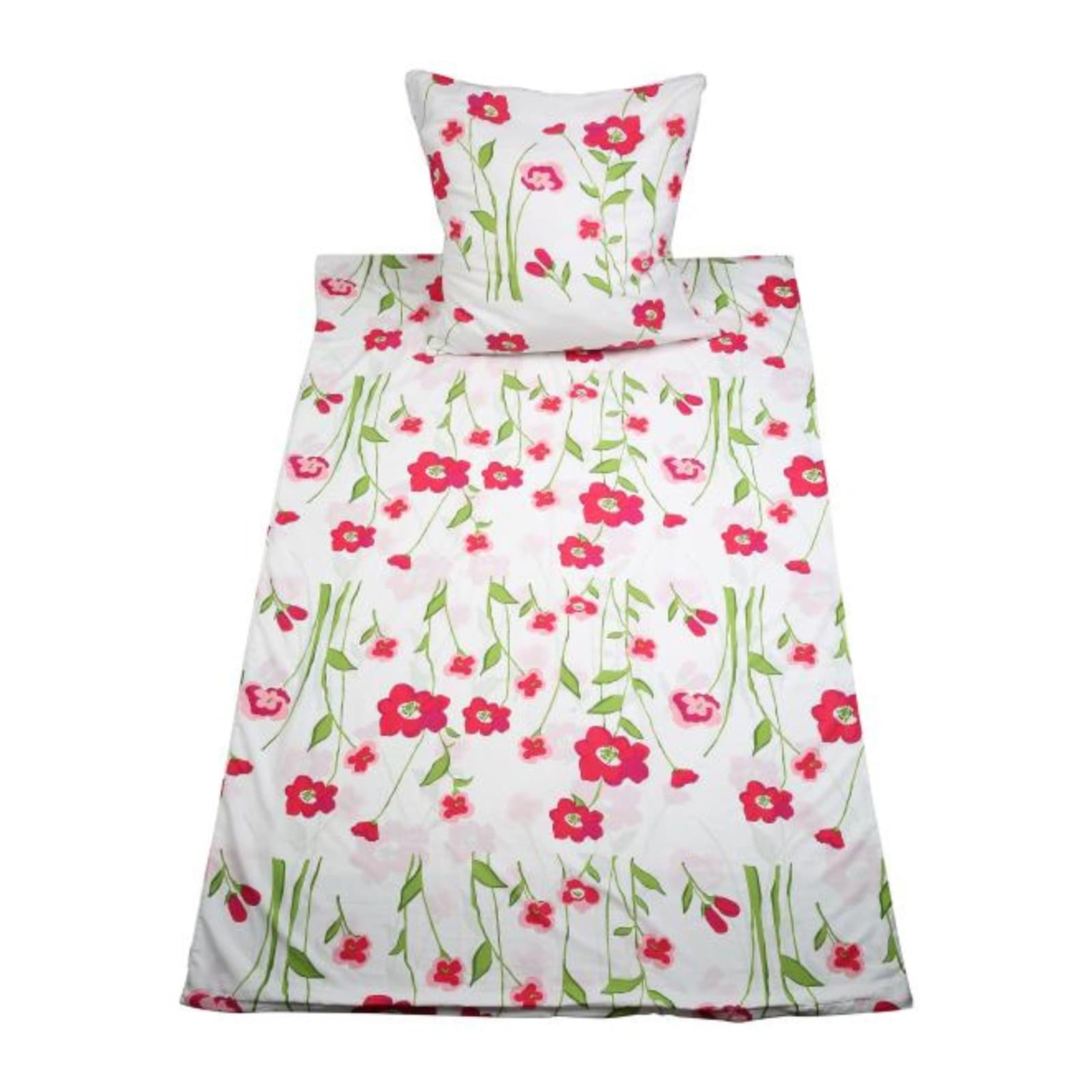 HTI-Living Bettw&auml;sche 2-teiliges Set 135 x 200 Rote Wiesenblumen - Bild 1