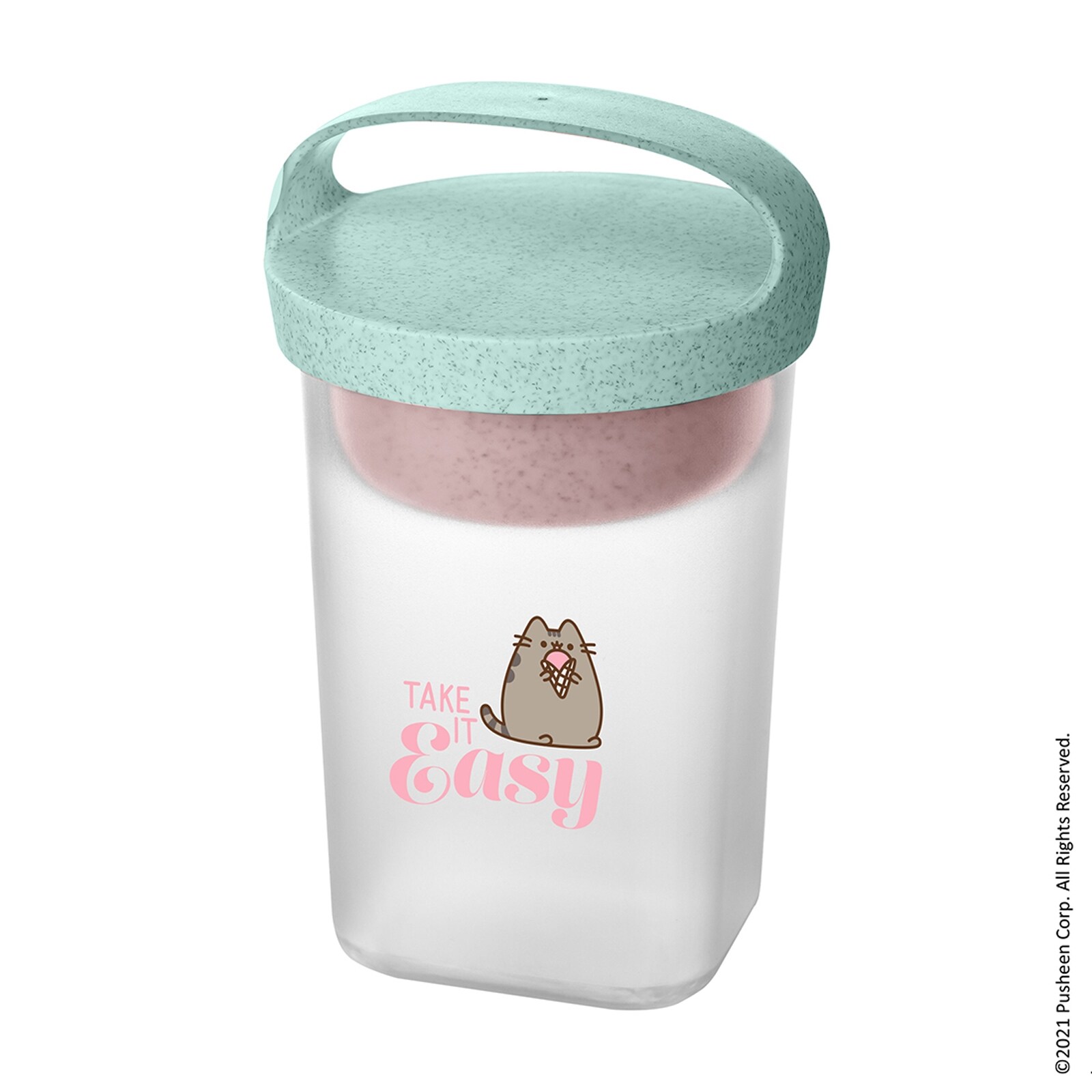 Koziol Snackpot mit Einsatz und Deckel 700 ml BUDDY PUSHEEN TAKE IT EASY - Bild 1