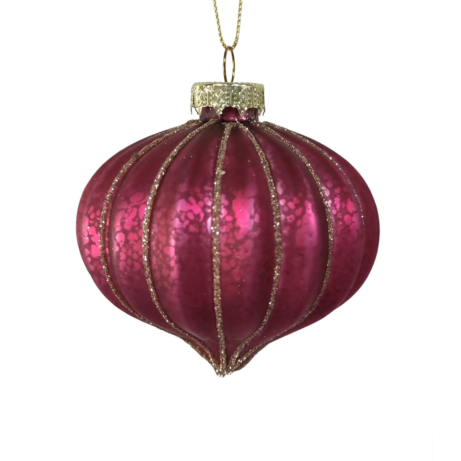HTI-Living Christbaumschmuck Zapfen Rot mit Glitzer - Bild 1