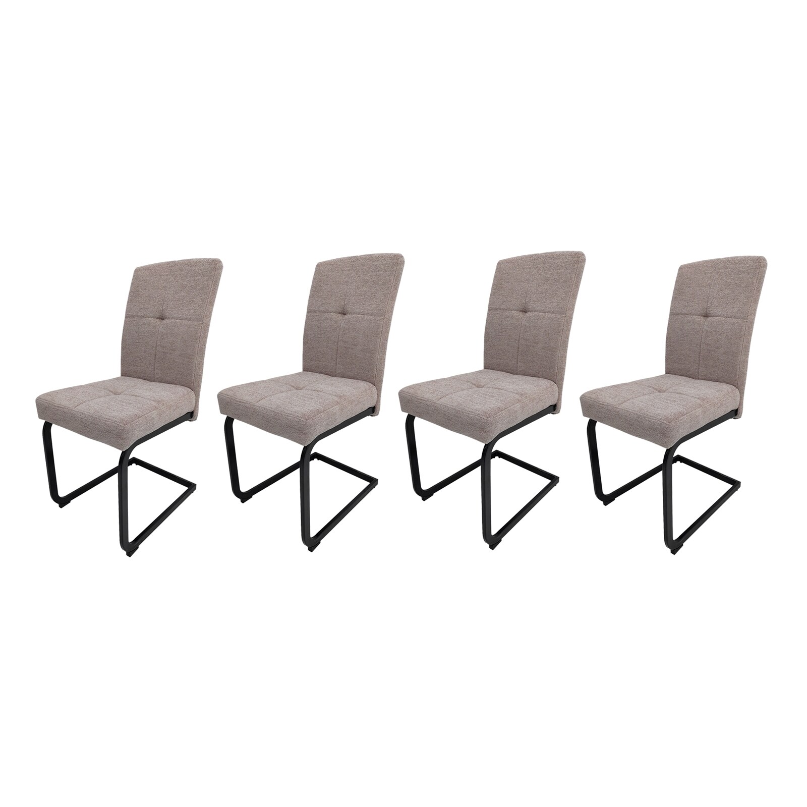 HTI-Living Schwingstuhl 4er Set Kinsey Braun
