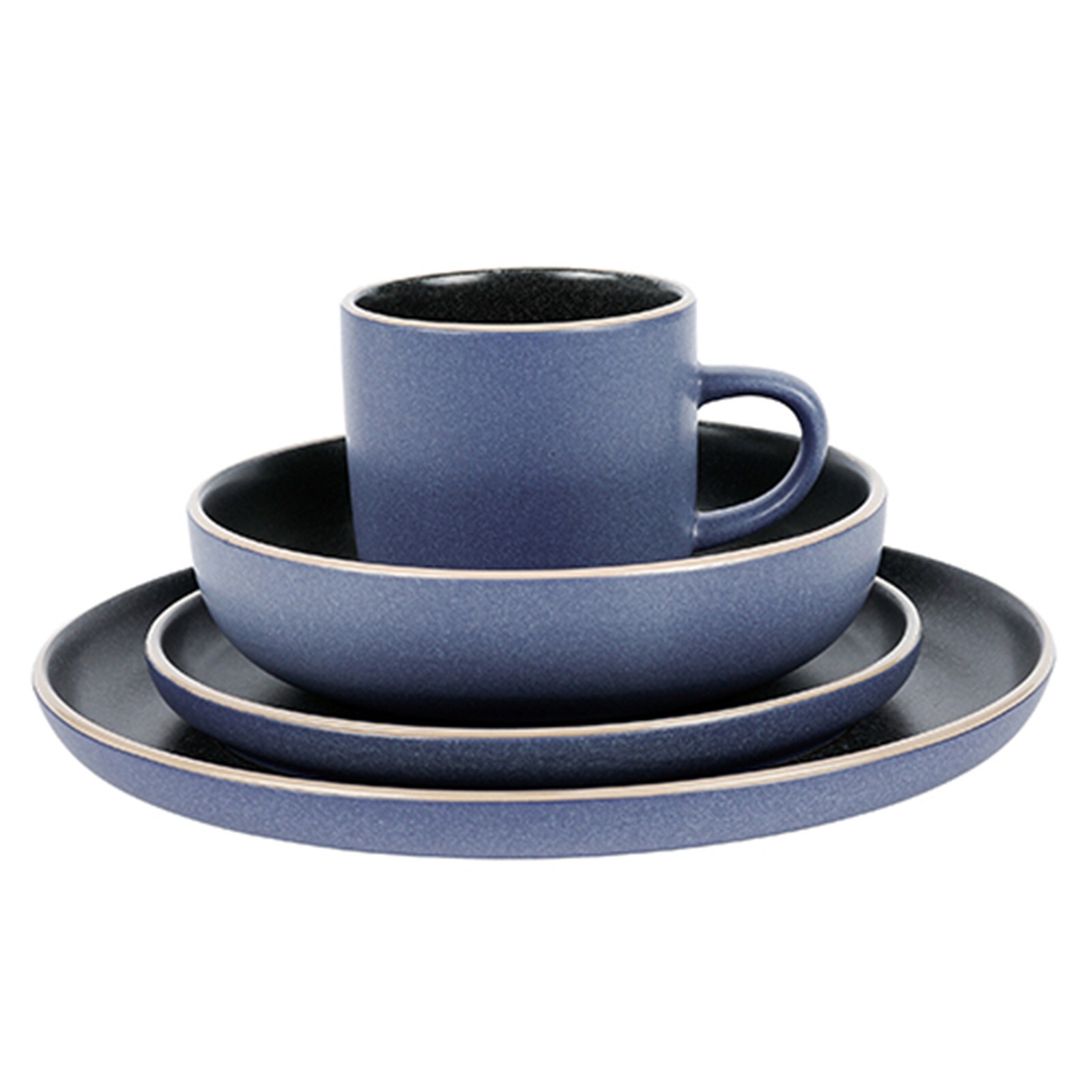 Axentia Tafelservice 16-teilig Blau/Grau | 04005437322301