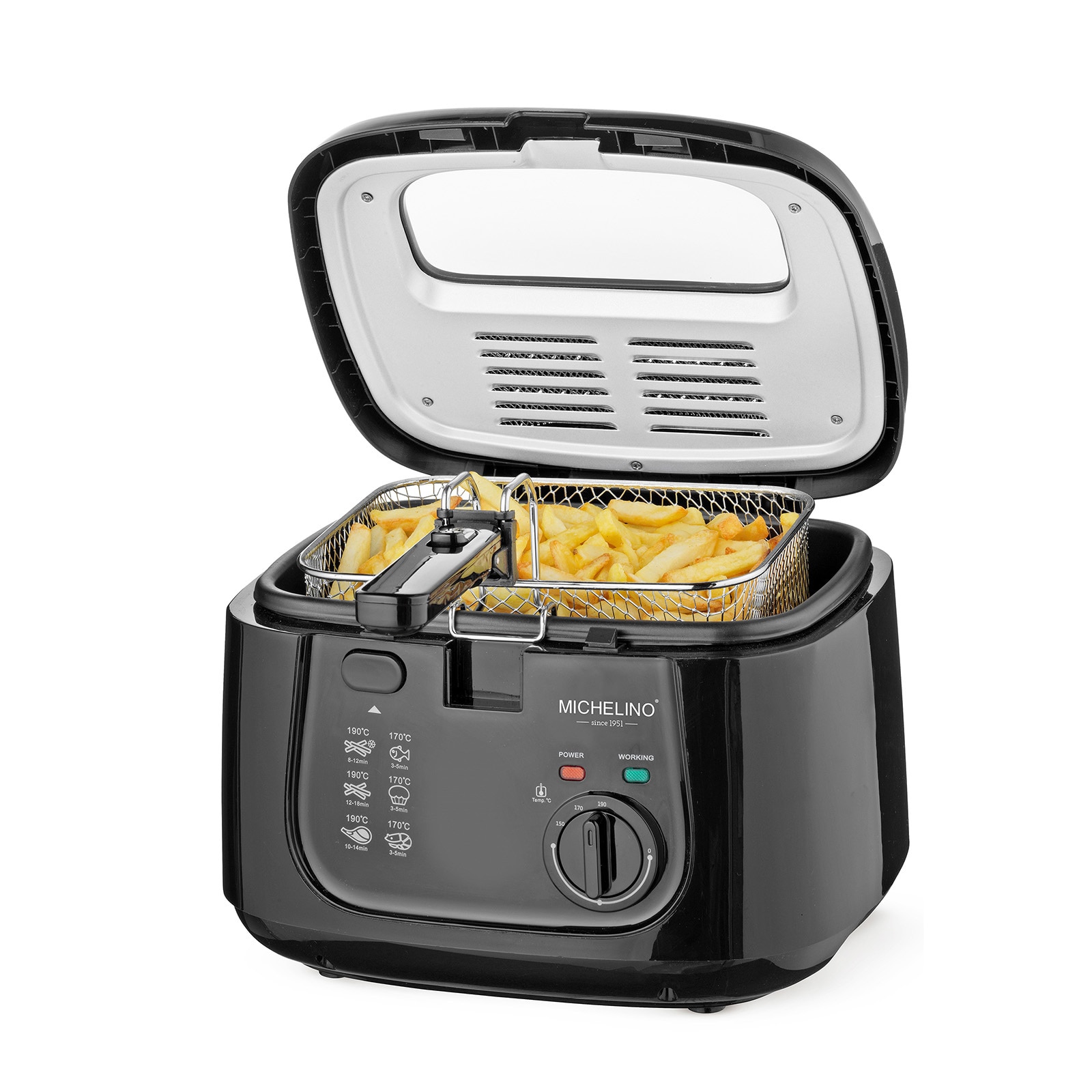 Michelino Fritteuse 2,5 Liter 1800W Schwarz - Bild 1
