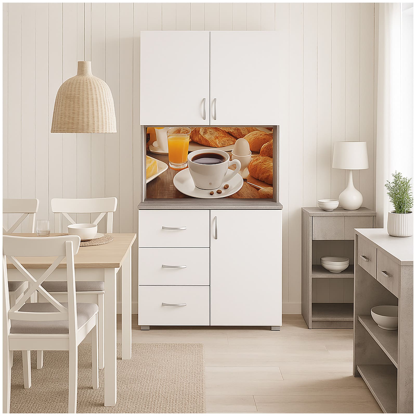 HTI-Living K&uuml;chenbuffet 3 Schubladen Blanca Bistro - Bild 1