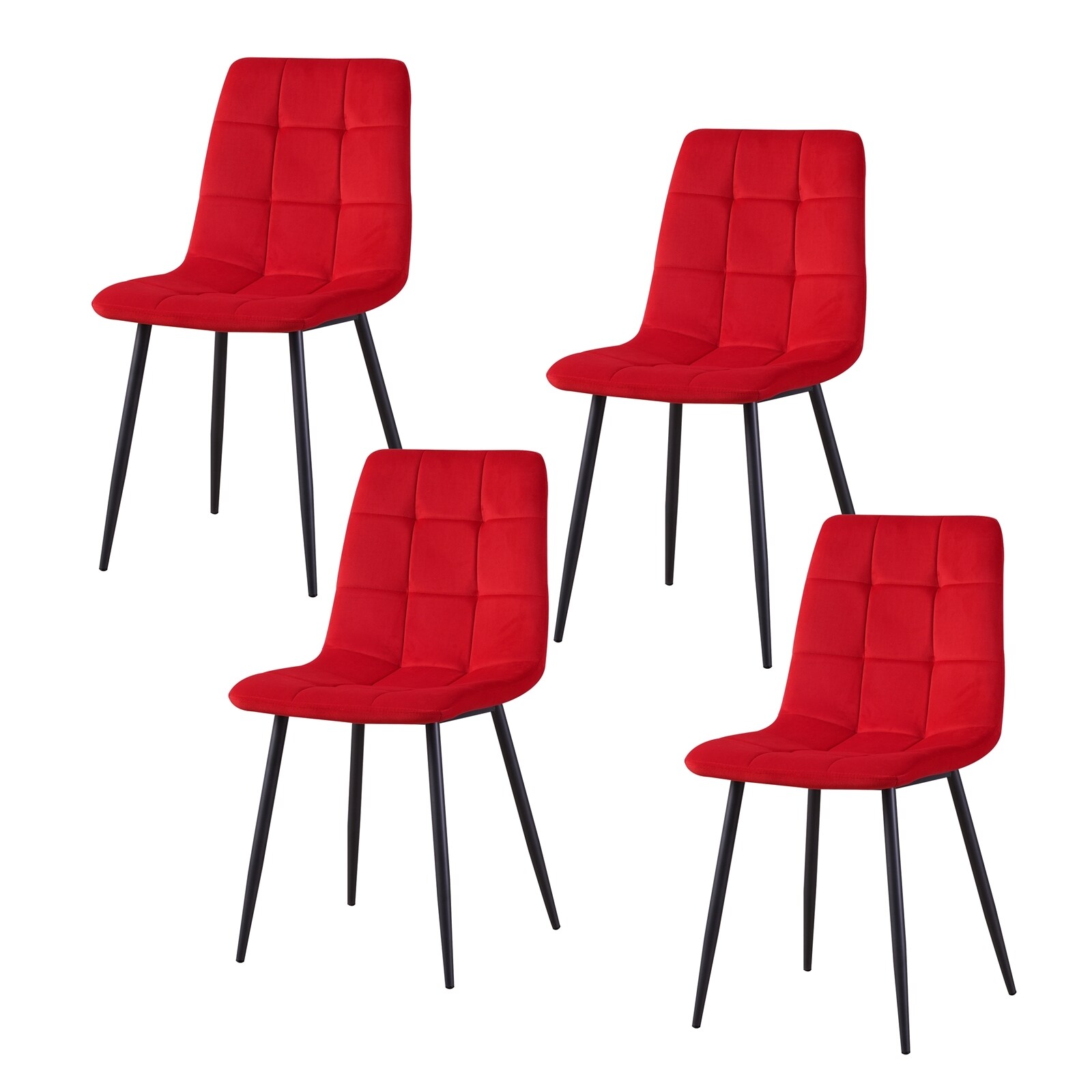 HTI-Living Stuhl Mesa Velvet Rot - Bild 1