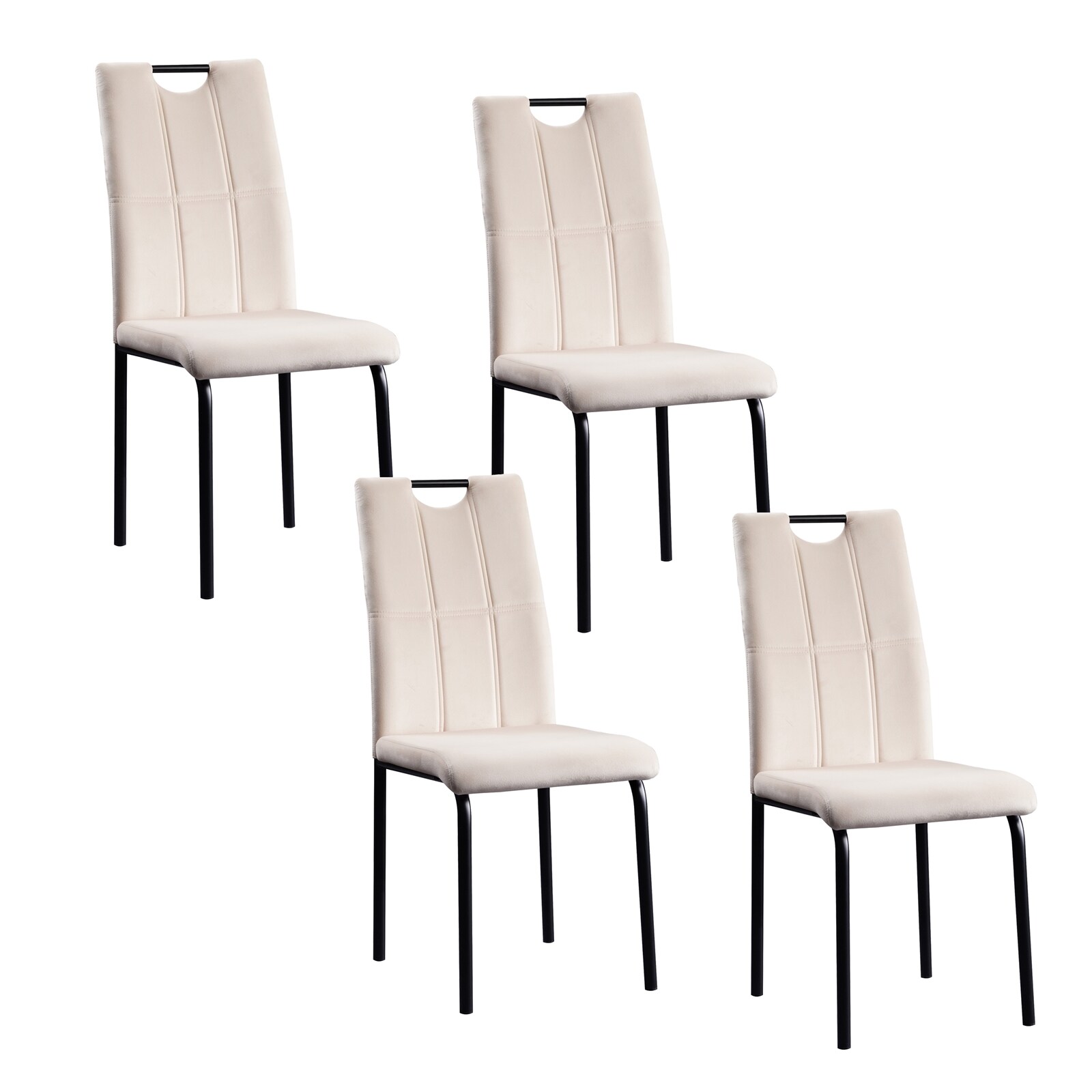HTI-Living Stuhl Denton Velvet Creme
