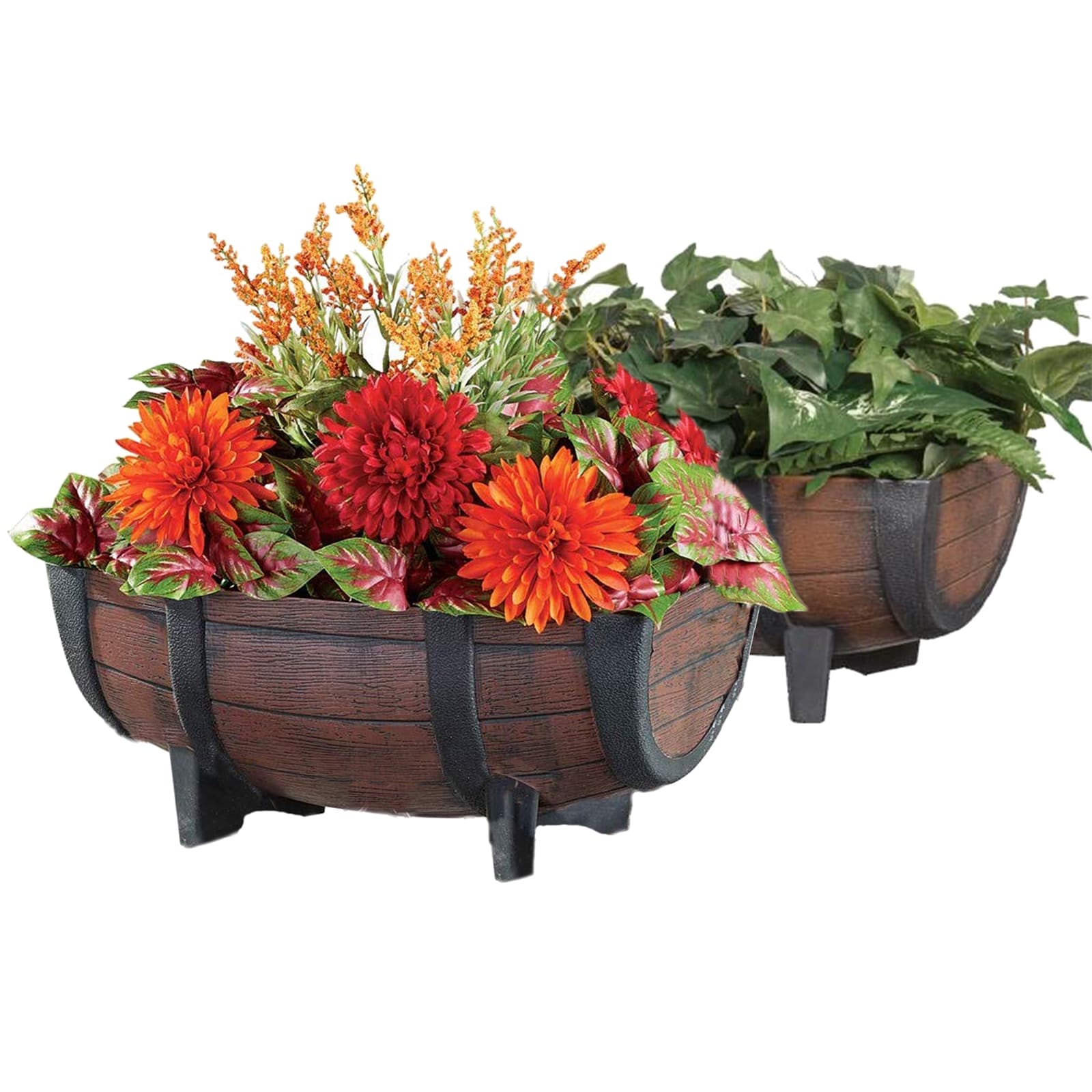 HTI-Living Pflanzk&uuml;bel Fass 2er-Set Nessa - Bild 1