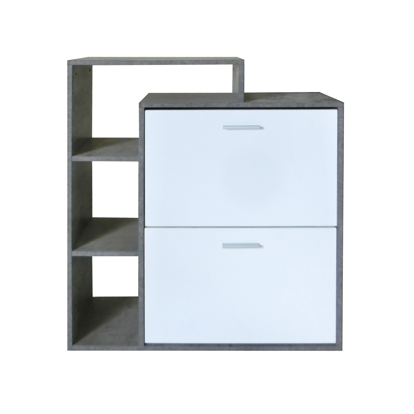HTI-Living Schuhschrank Lisa Beton-Weiß