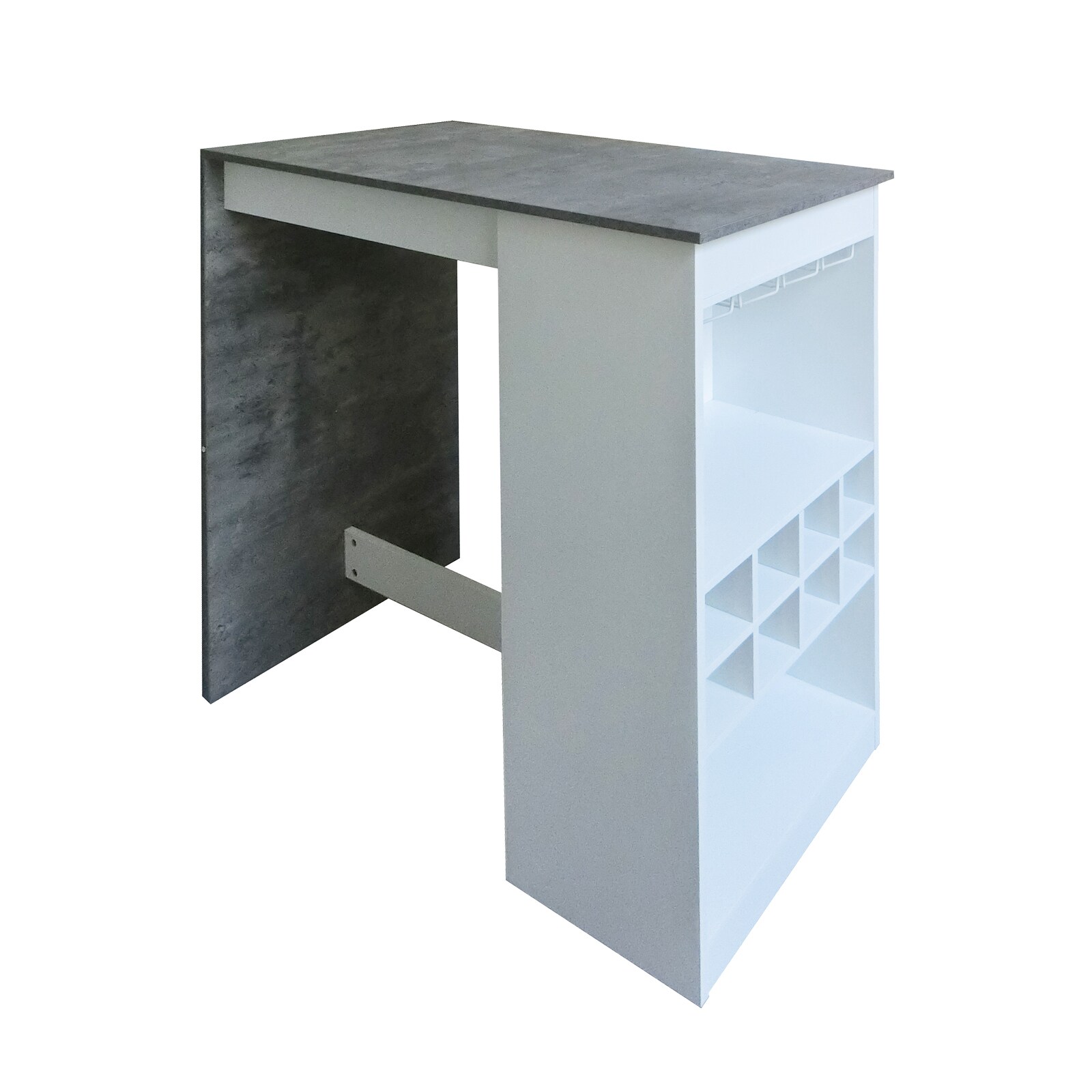HTI-Living Küchenbar Lisa Beton Weiß
