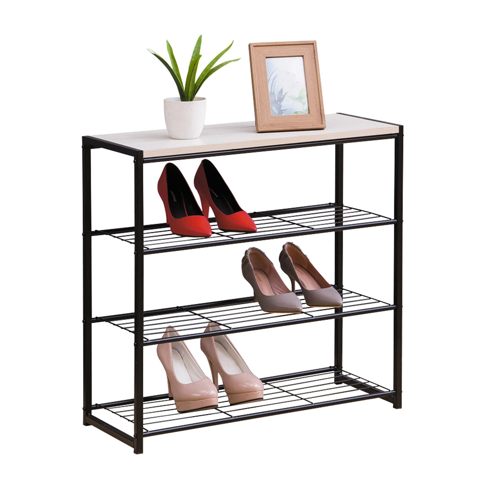 HTI-Living Schuhregal mit Holzauflage Gunda - Bild 1