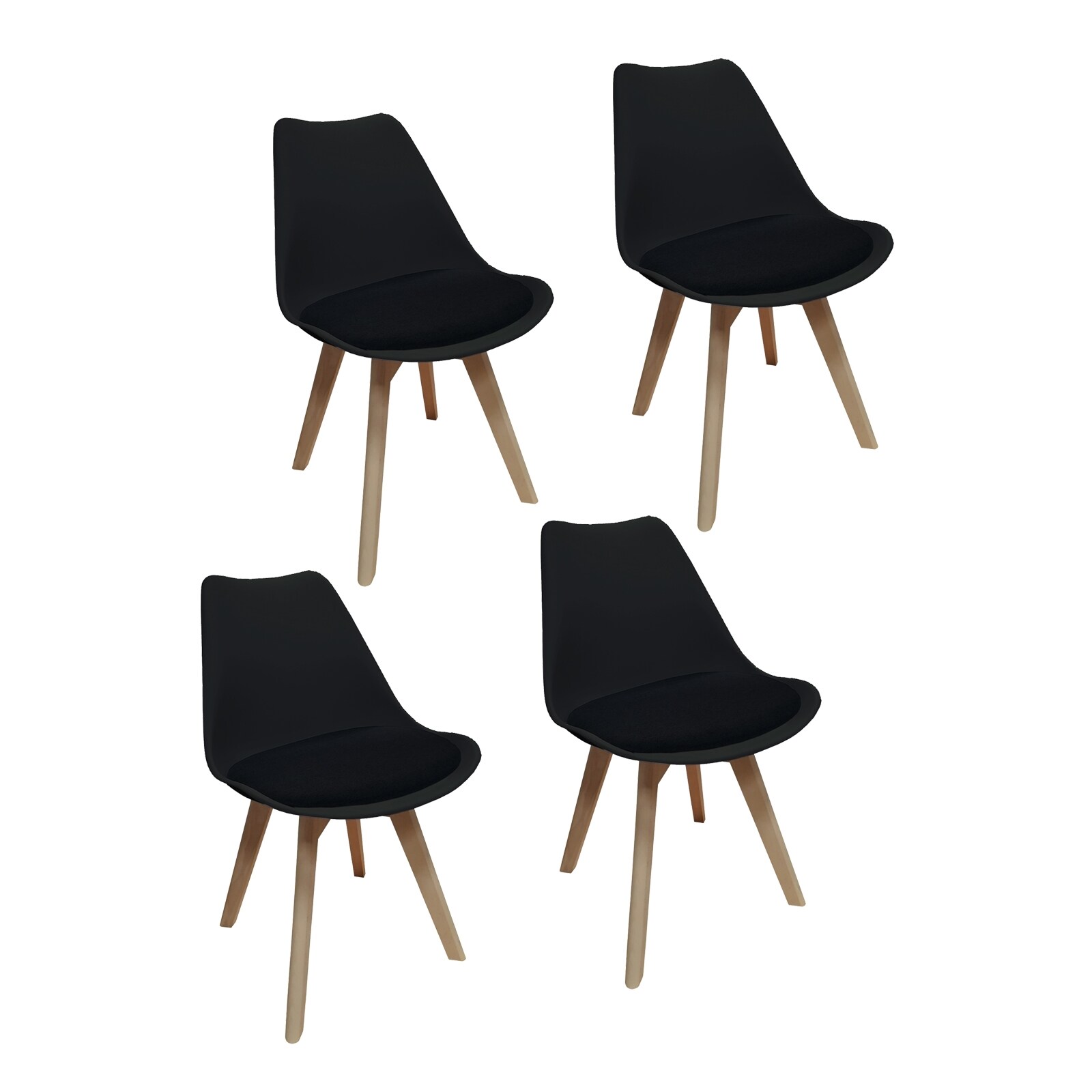 HTI-Living Stuhl Atlanta Schwarz, Webstoff Schwarz - Bild 1