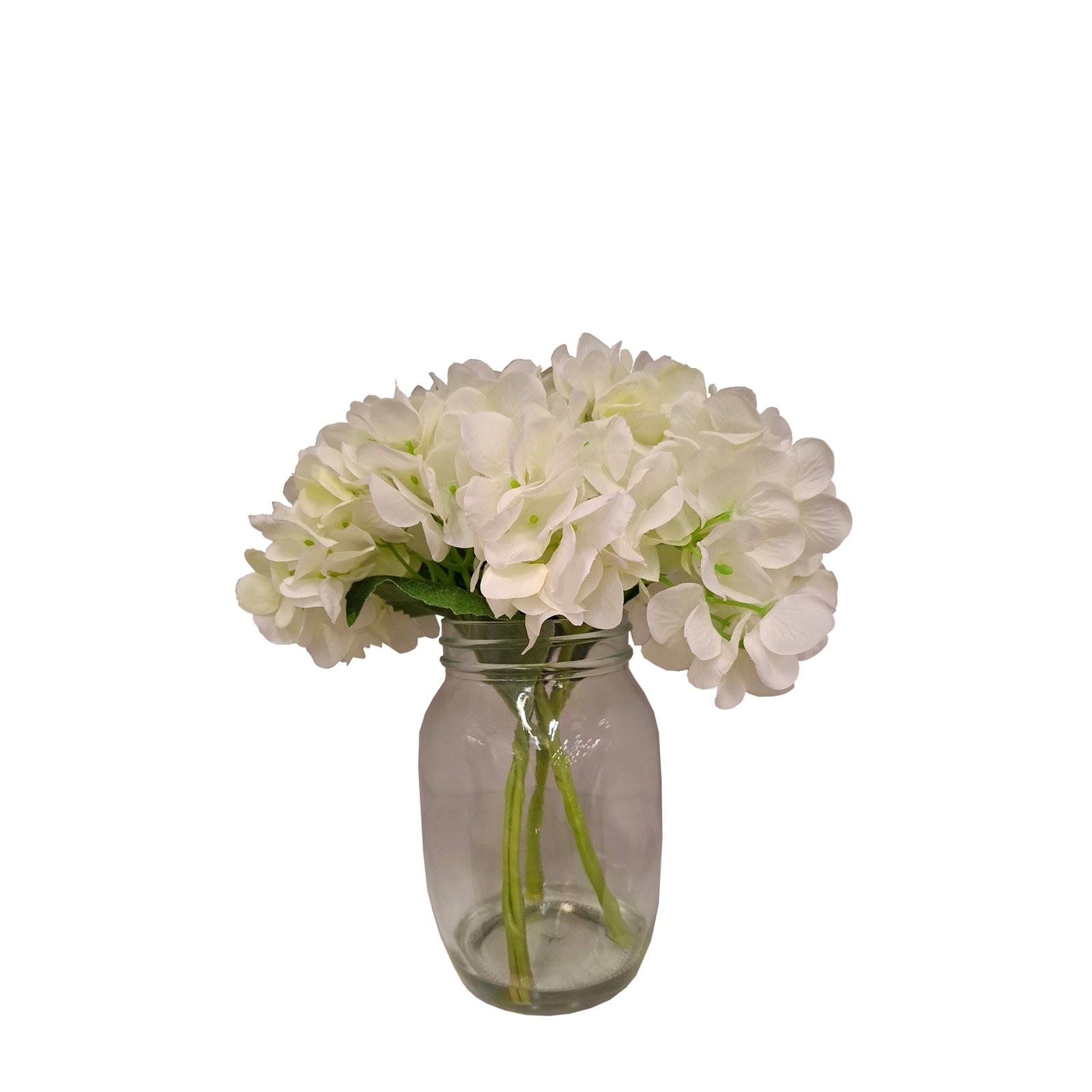 HTI-Living Hortensie Wei&szlig; in Vase Kunstblume Flora - Bild 1