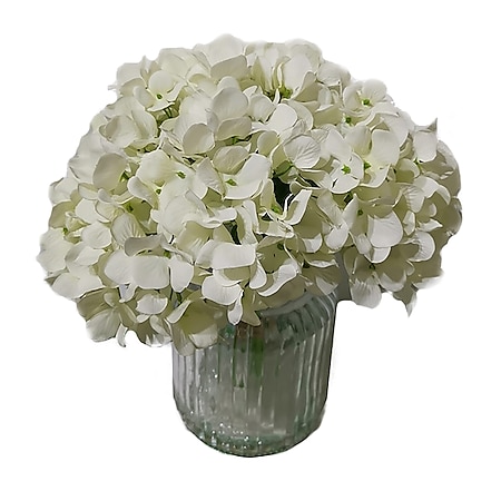 HTI-Living Hortensie Weiß in Vase Kunstblume Flora - Bild 1
