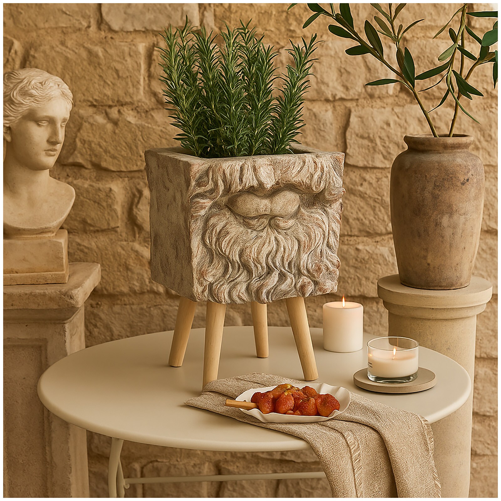 HTI-Living Pflanzgefäß Apollon Blumenkübel Mund