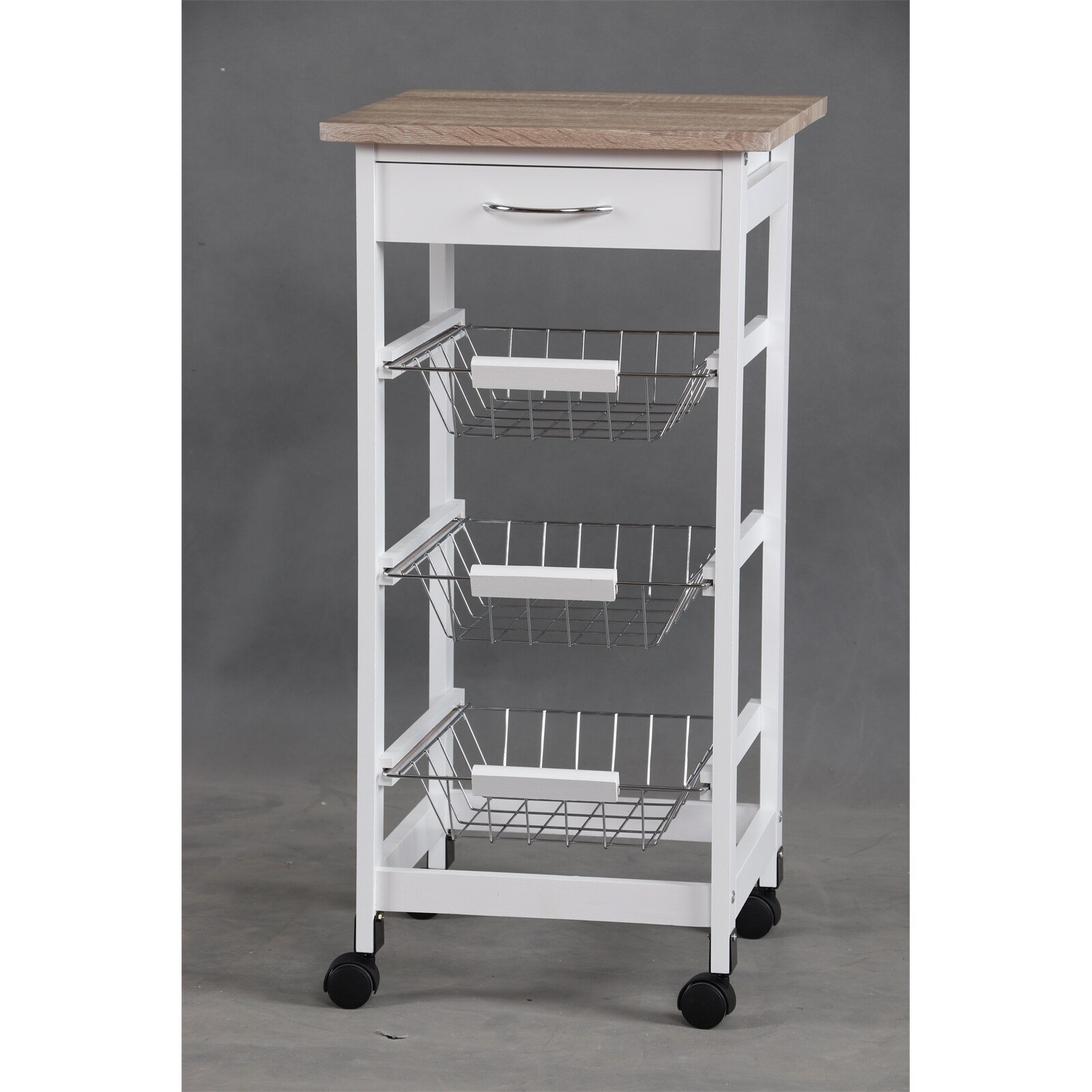 HTI-Living K&uuml;chenrollwagen mit Metallk&ouml;rben Skandi - Bild 1