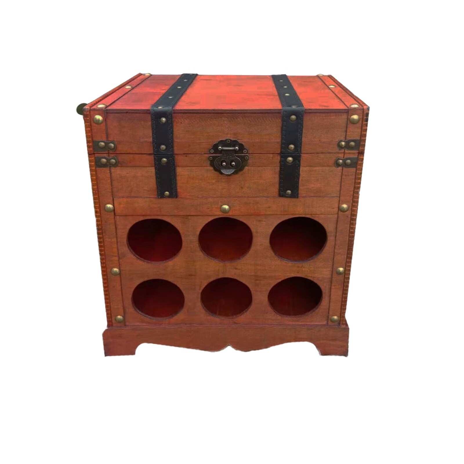 HTI-Living Weinregal Truhe f&uuml;r 6 Flaschen Alistair - Bild 1