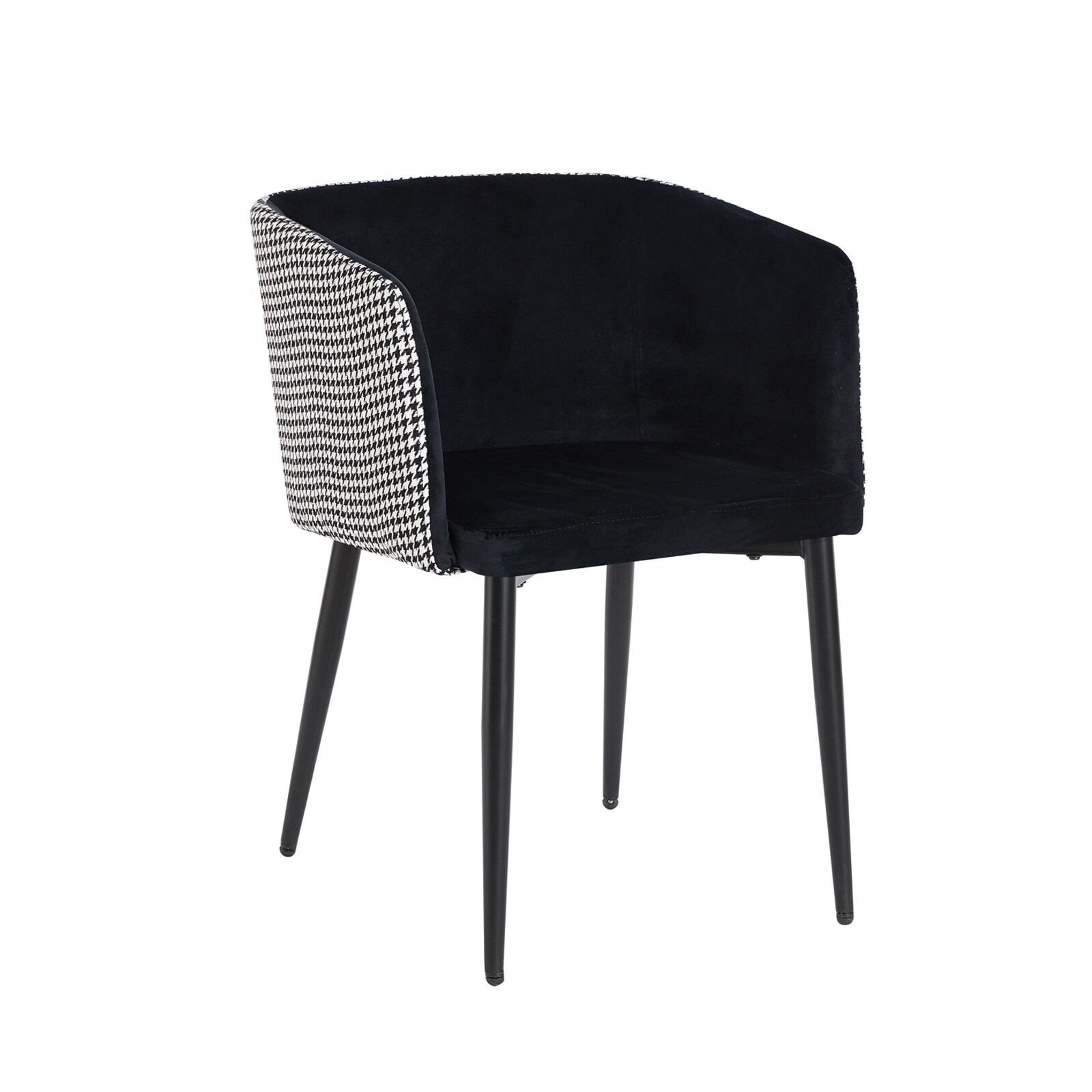 HTI-Living Stuhl Destin Hahnentritt Schwarz-Weiß