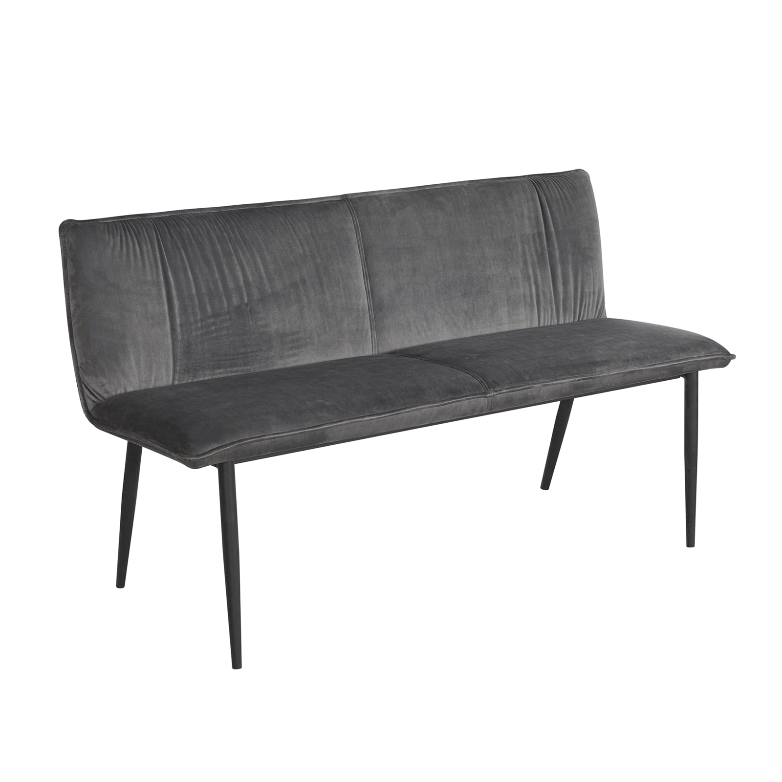 HTI-Living Bank Velvet Grau mit Print auf R&uuml;ckseite Bangor - Bild 1