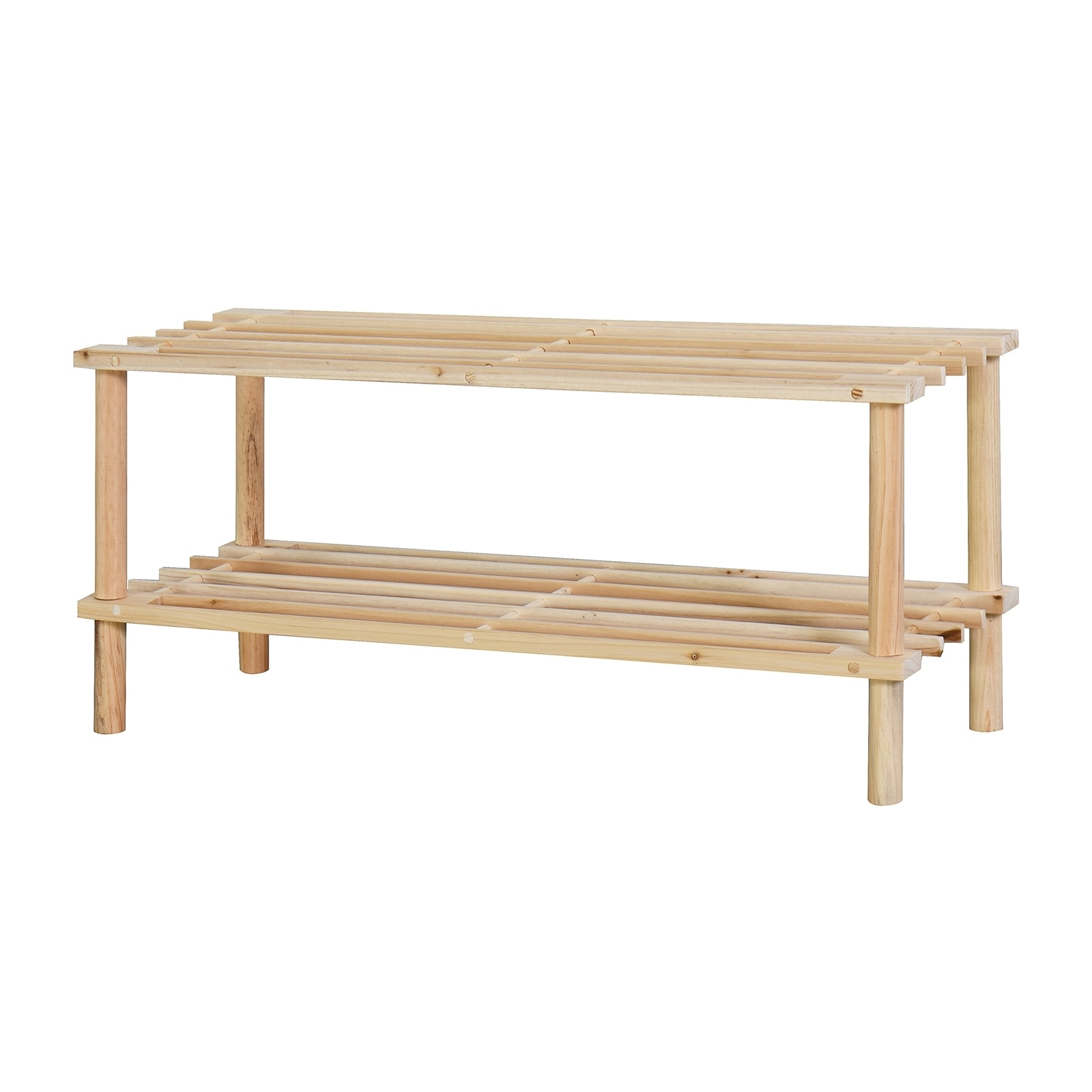 HTI-Living Schuhregal 2 Ebenen Anea Holz Natur - Bild 1