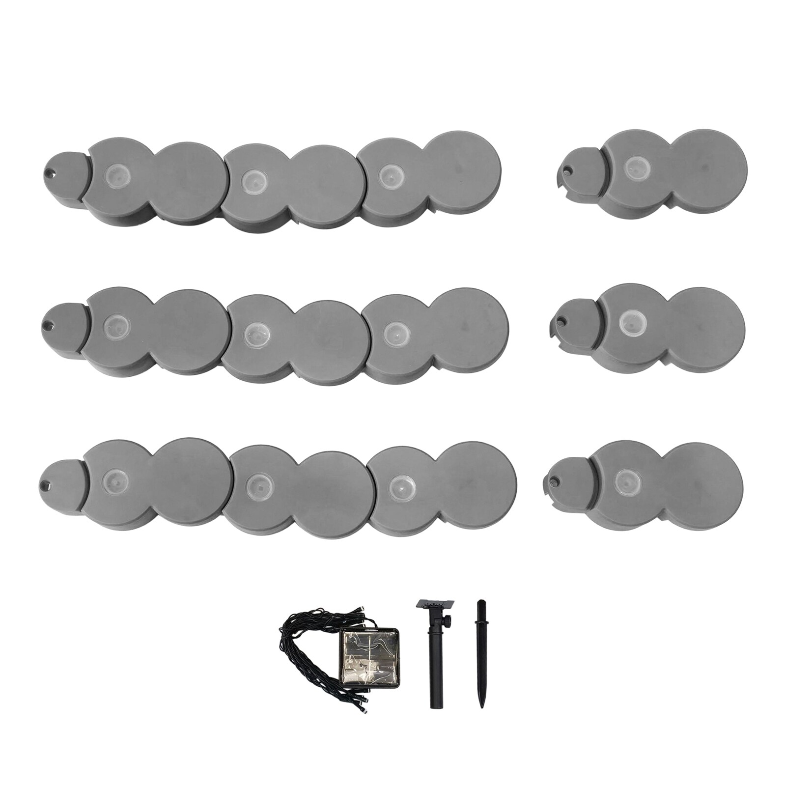 HTI-Living Beetumrandung Nessa Solar Palisade 12-teilig Grau - Bild 1