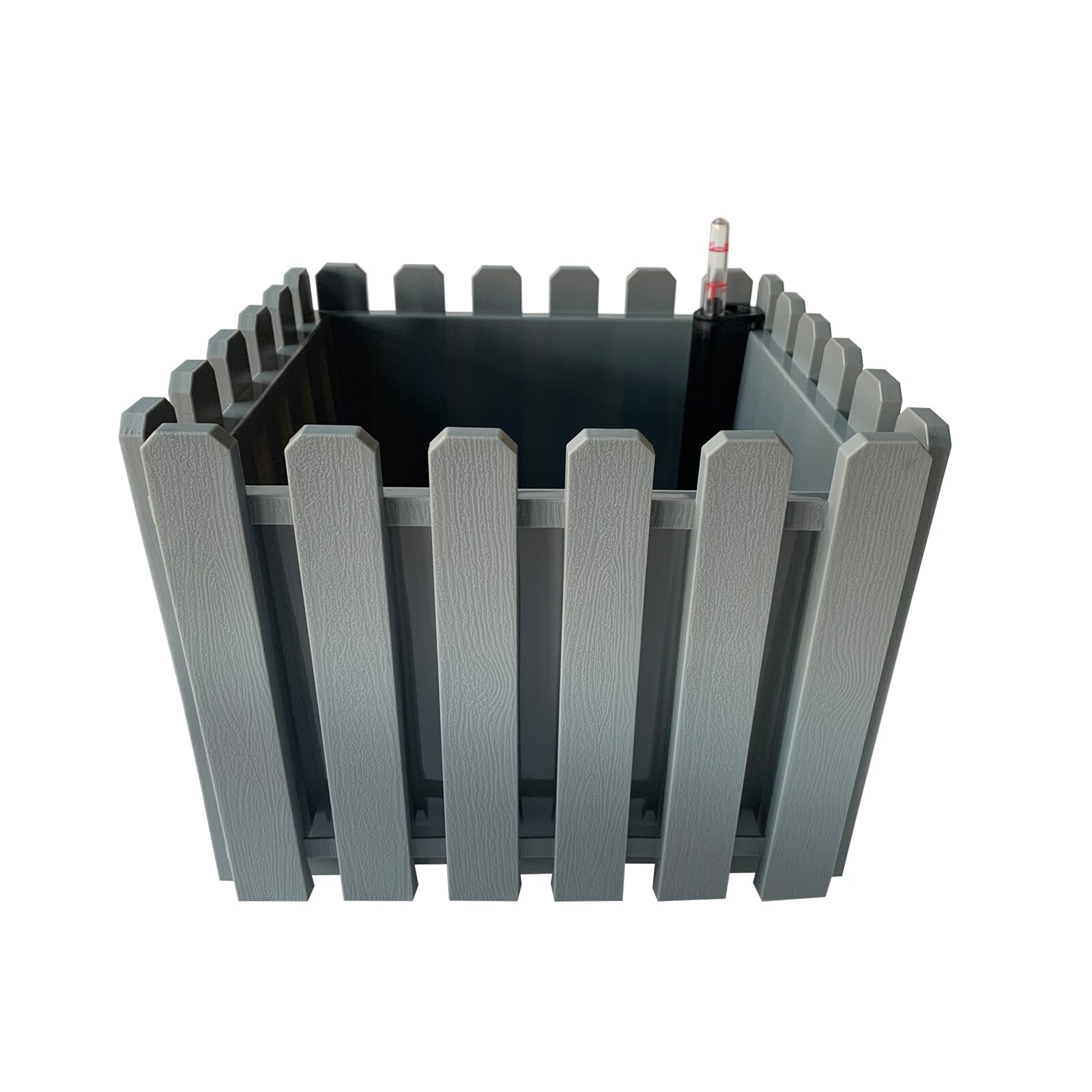 HTI-Living Blumentopf mit Wasserspeicher Nessa eckig grau - Bild 1