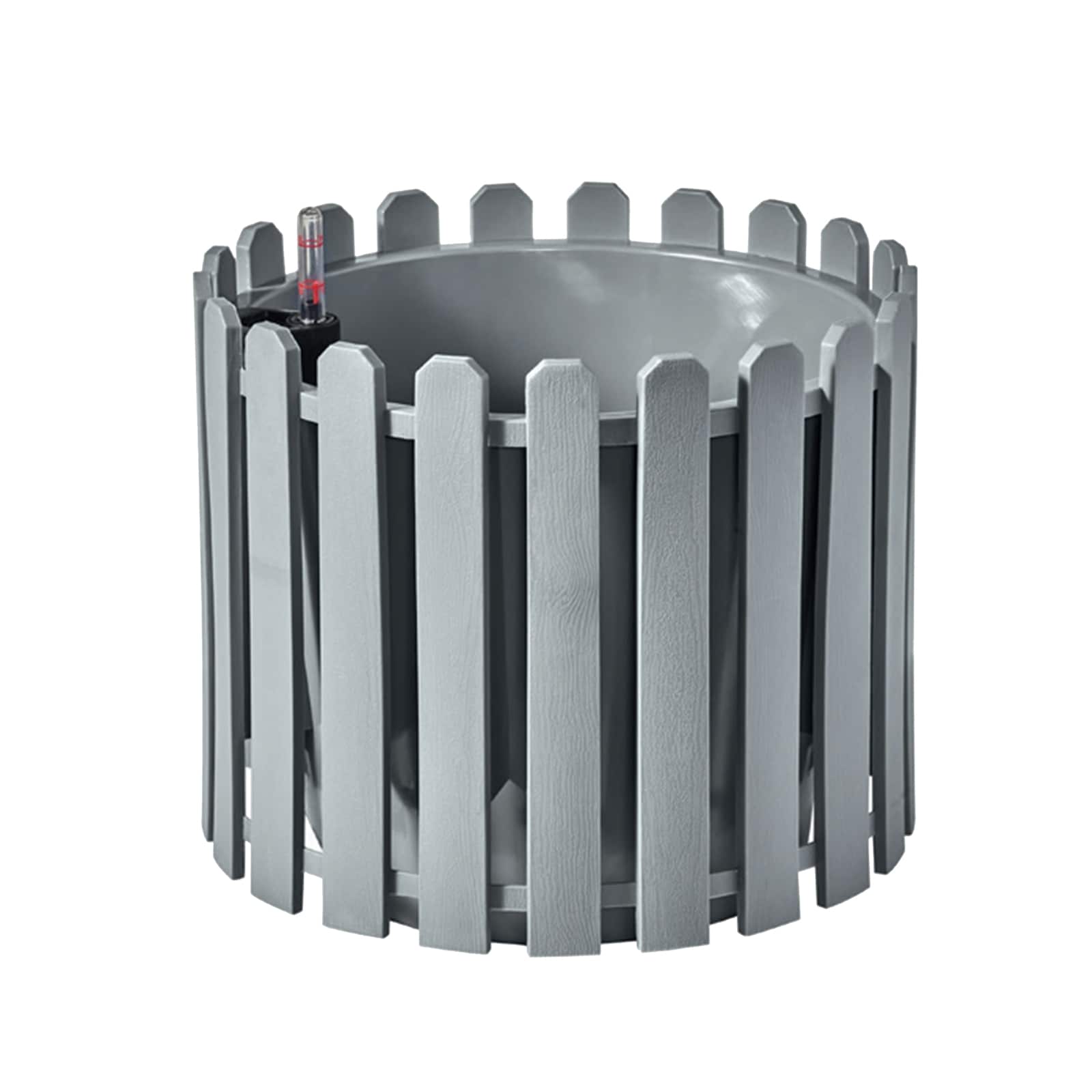 HTI-Living Blumentopf mit Wasserspeicher Nessa rund grau - Bild 1