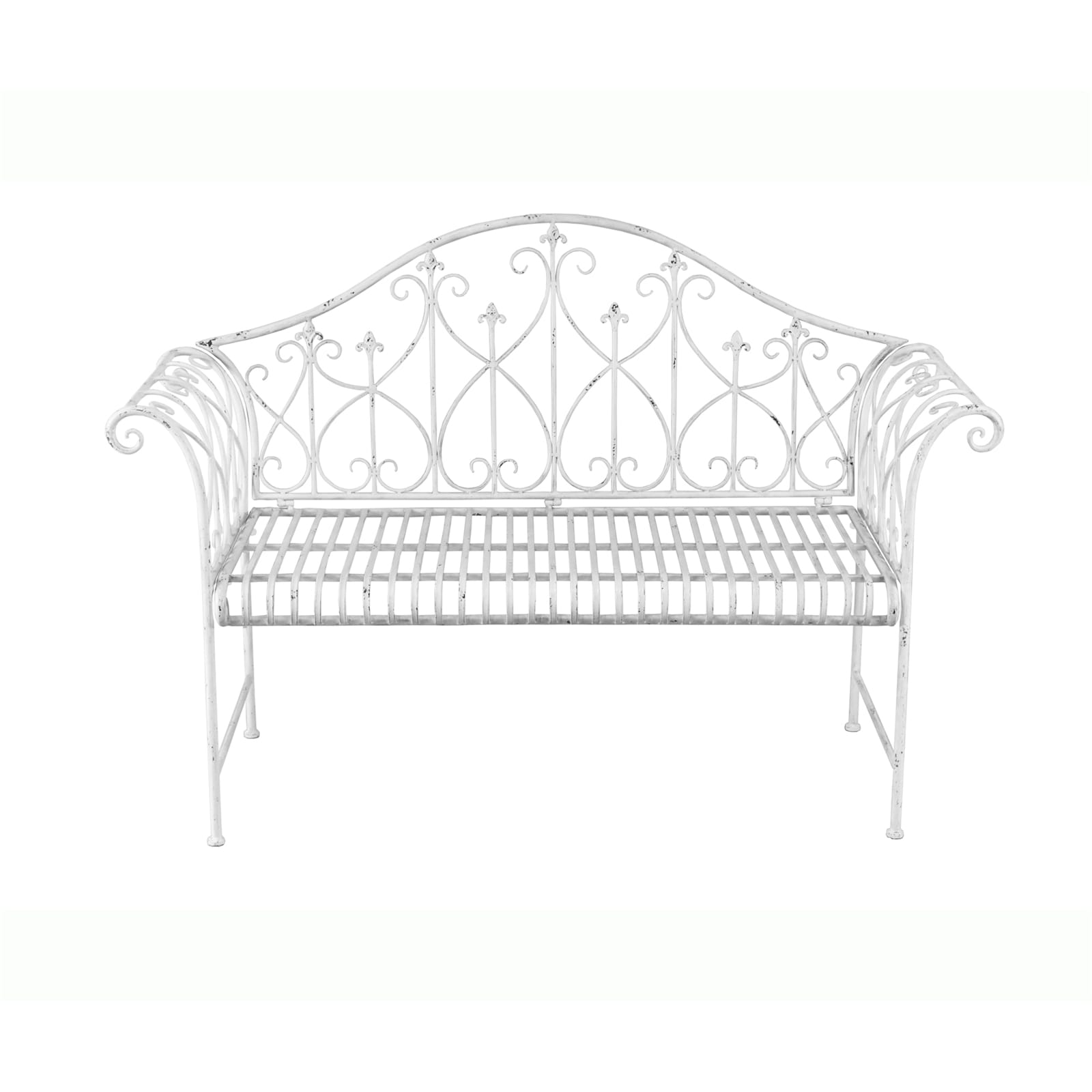 HTI-Living Gartenbank Geschwungen Verena Wei&szlig; - Bild 1
