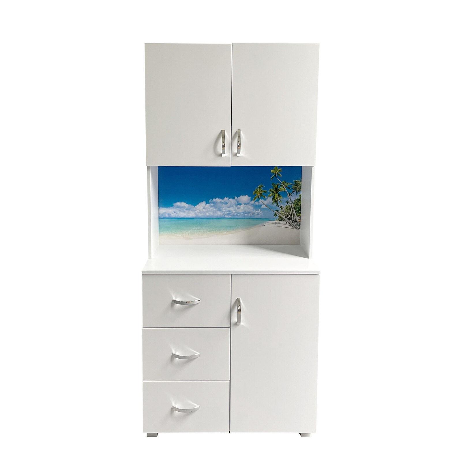 HTI-Living Badschrank Blanca Wellness Motiv Palmen