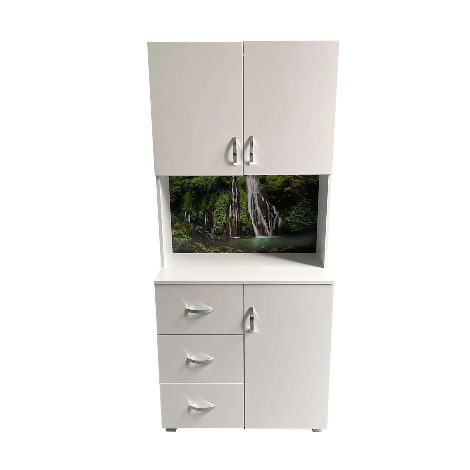 HTI-Living Badschrank Blanca Wellness Motiv Wasserfall