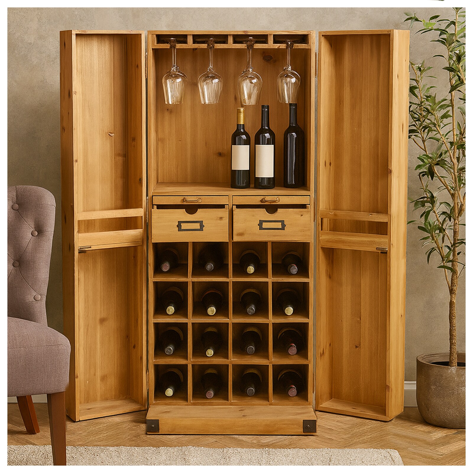 HTI-Living Weinregal Imelda für 16 Flaschen
