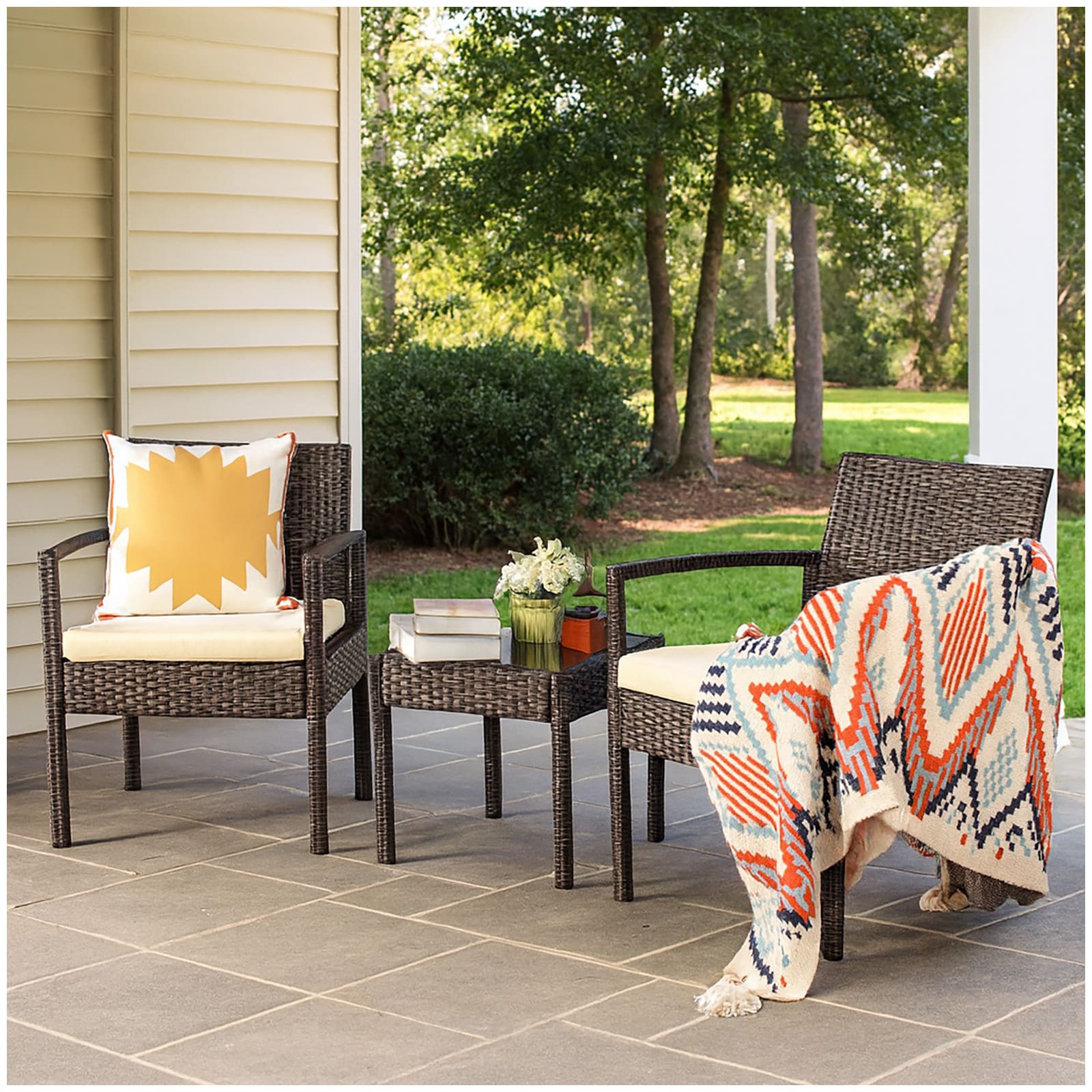 HTI-Living Terrassenm&ouml;bel Braun/Beige Santadi - Bild 1