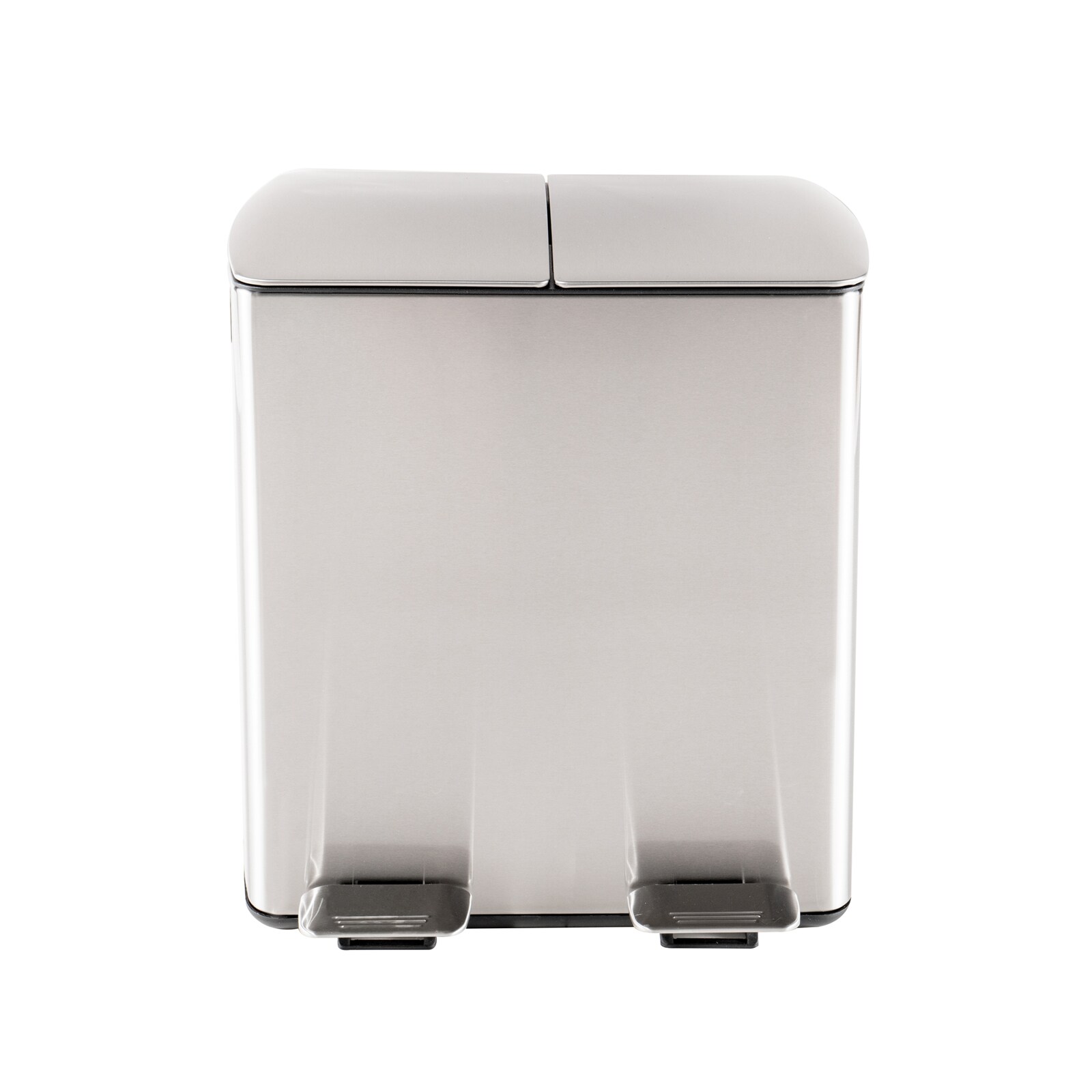 HTI-Living Mülleimer mit 2 Kammern Jannik 40 Liter Silber