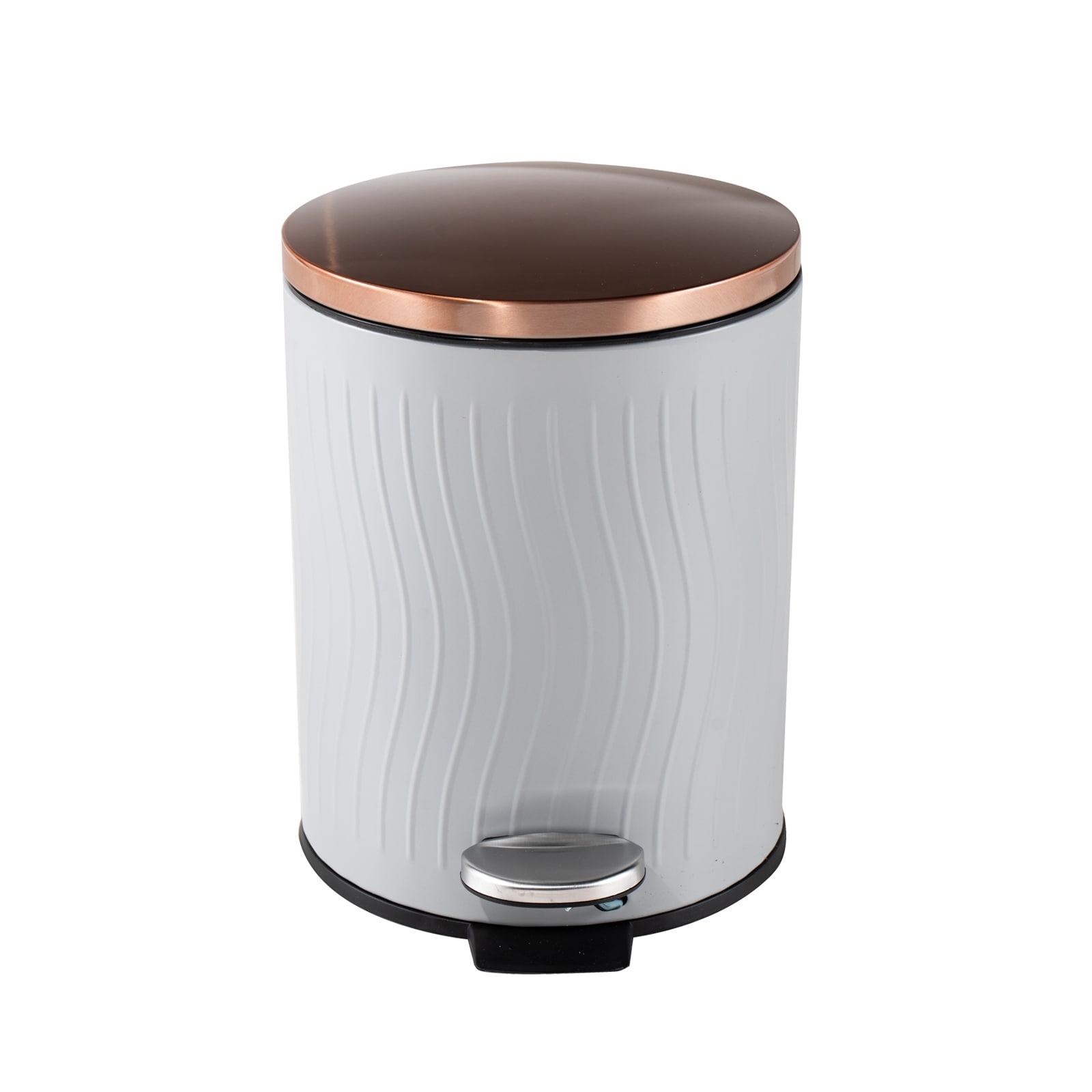 HTI-Living Treteimer Jannik 12 Liter Grau Kupfer - Bild 1