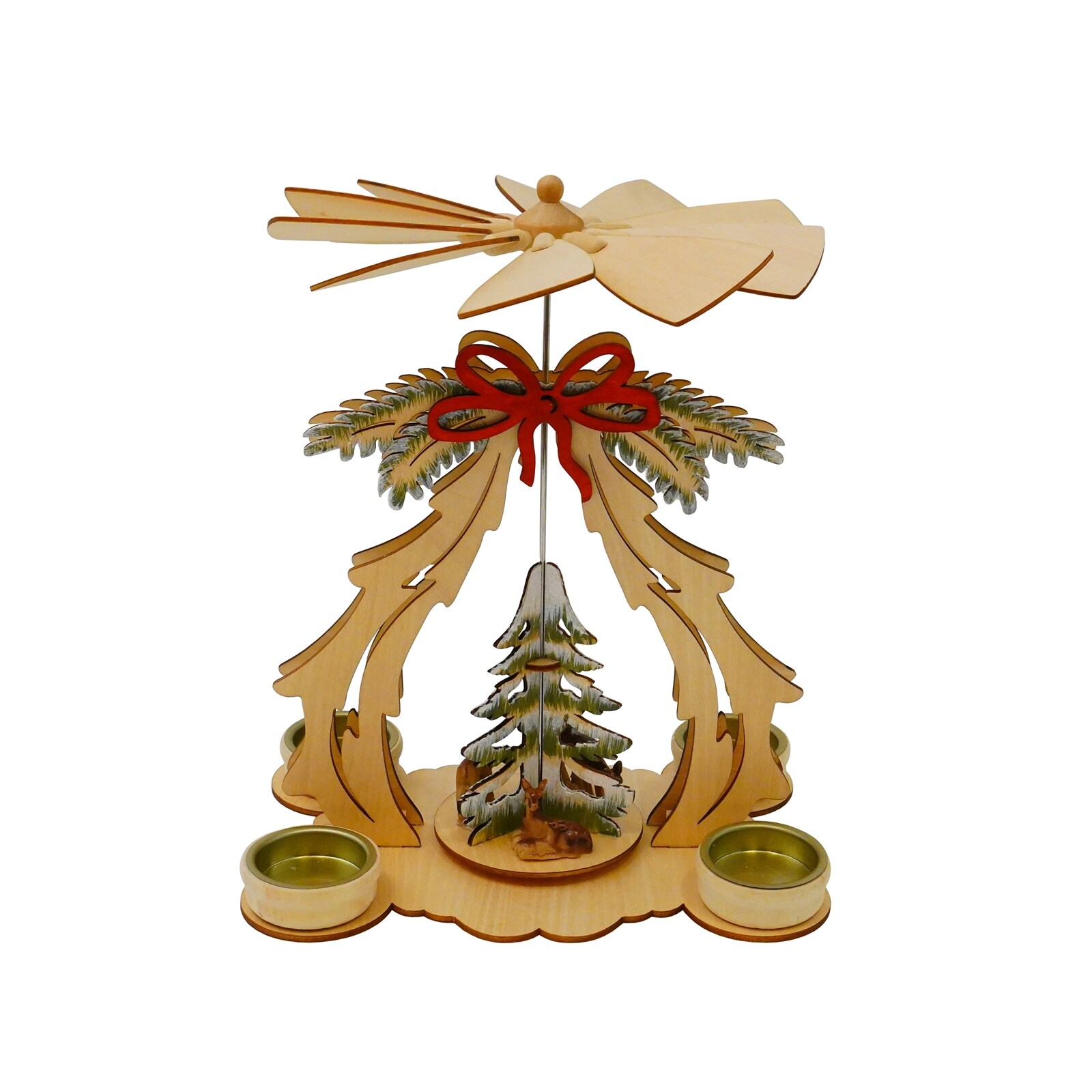 HTI-Living Tischpyramide mit Tannenbaum und Schleife - Bild 1
