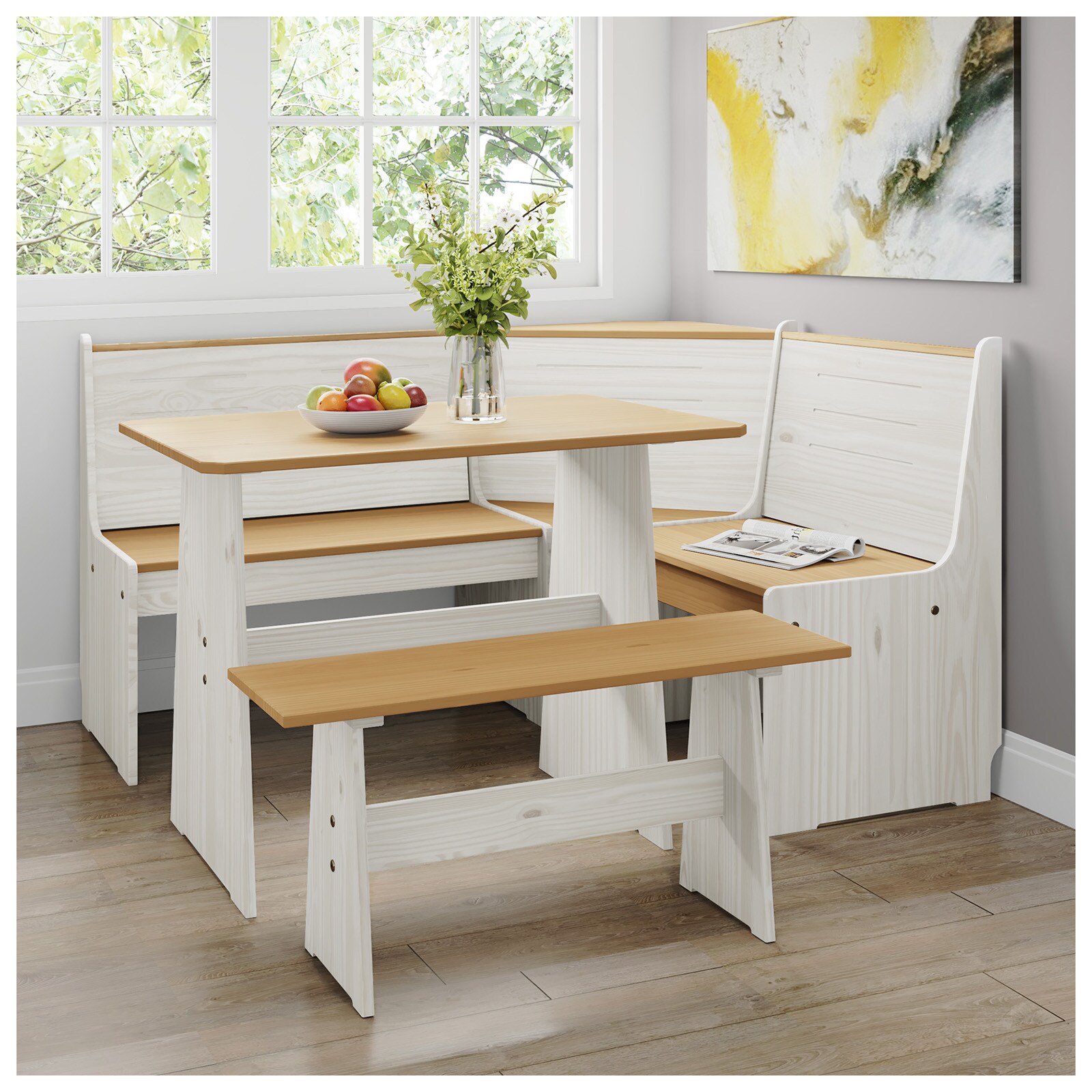 HTI-Living Sitzgruppe 3-teilig Marija Wei&szlig; - Bild 1