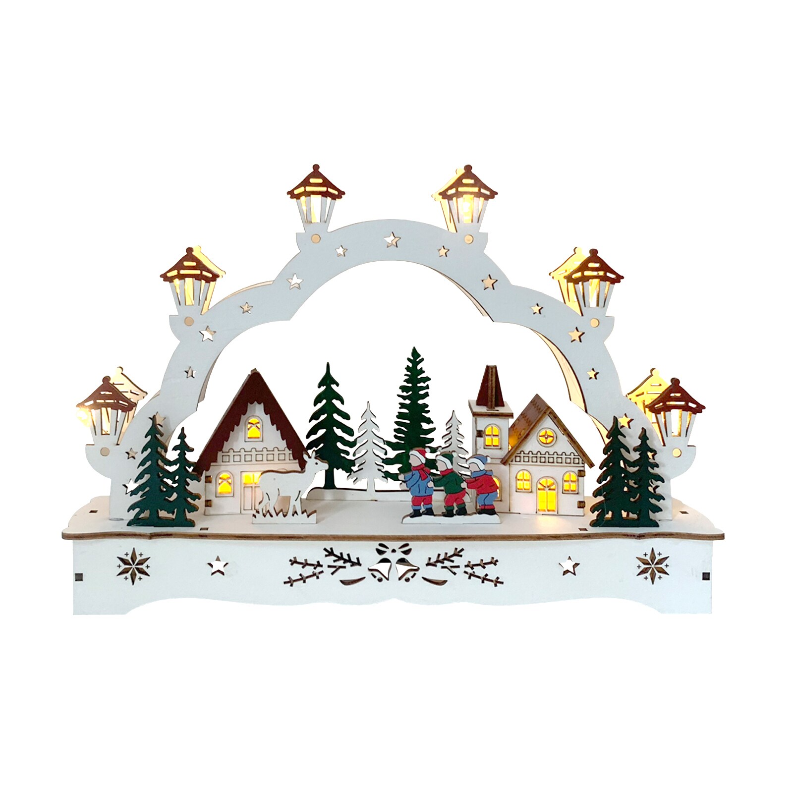 HTI-Living Schwibbogen Kinder mit Reh | 04255701923745