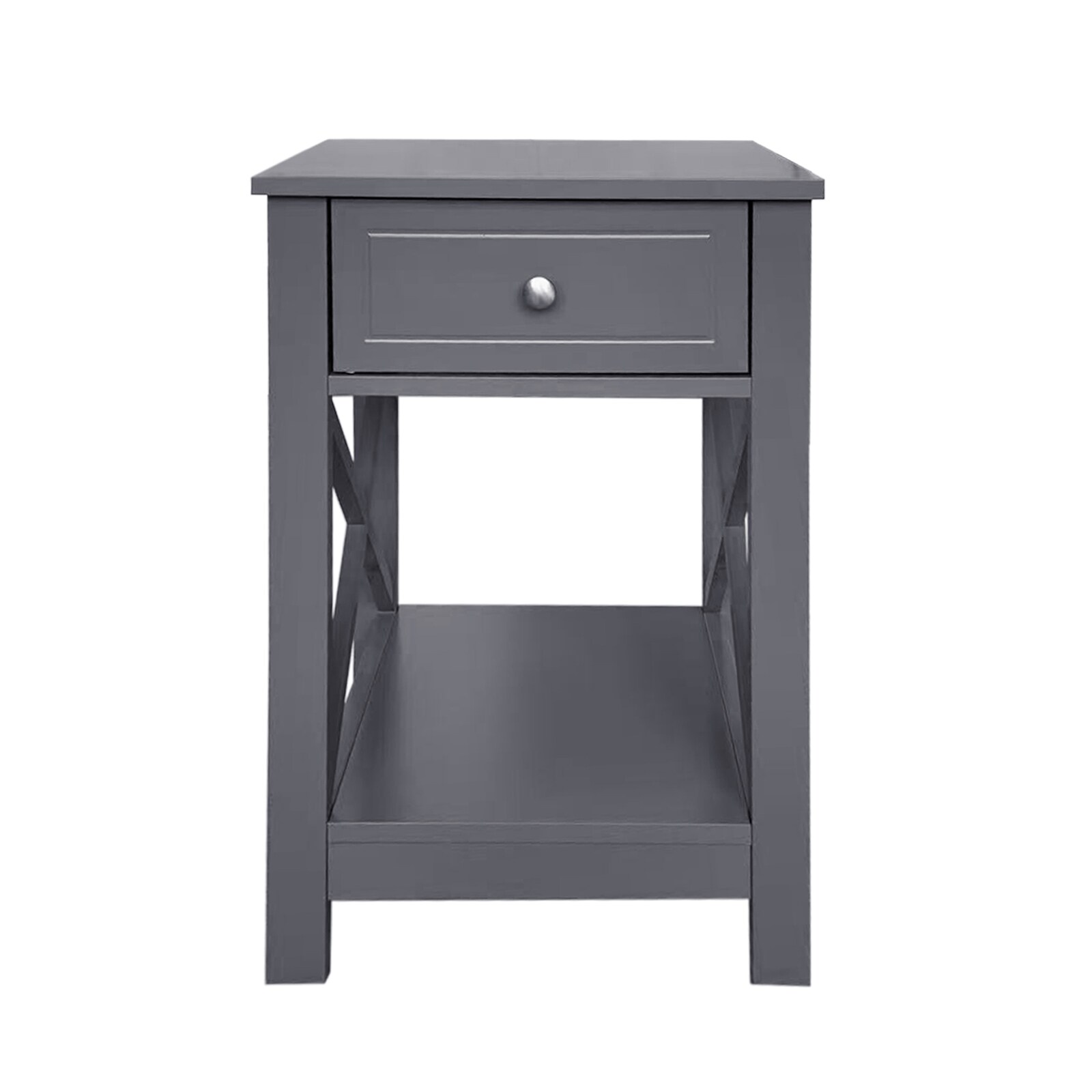 HTI-Living Nachttisch Hayet Grau - Bild 1