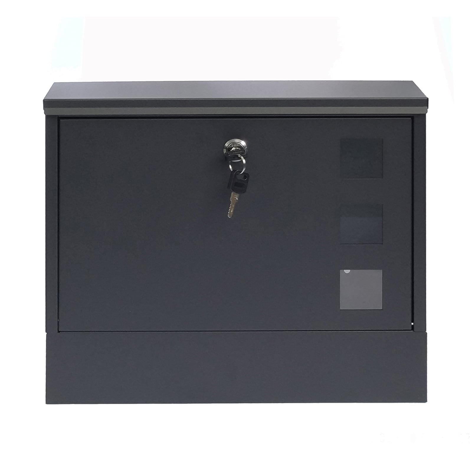 HTI-Living Briefkasten Amin Schwarz modern mit Zeitungsfach - Bild 1