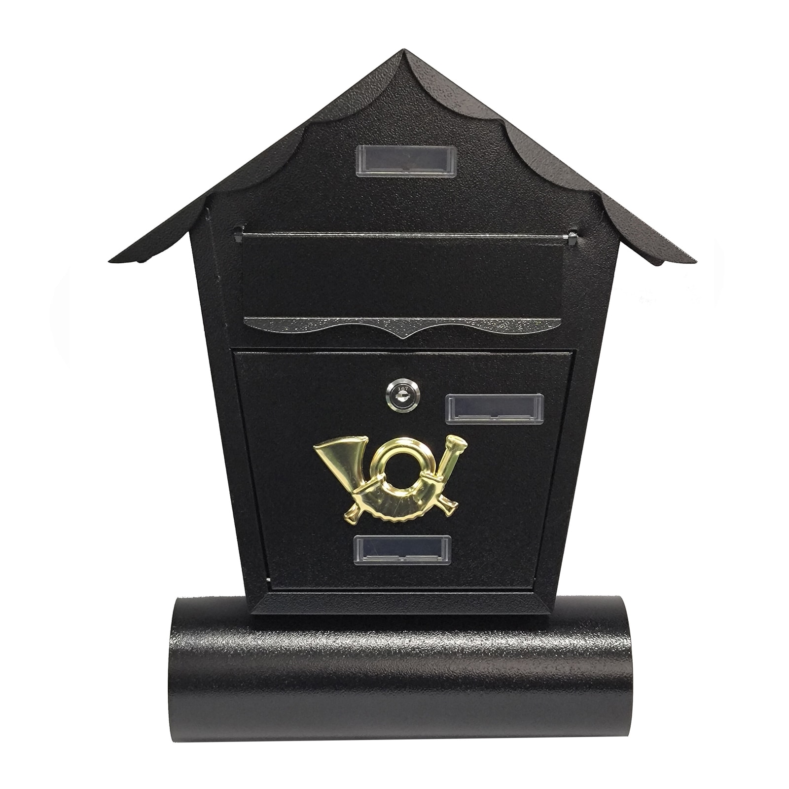 HTI-Living Briefkasten Amin Schwarz mit Zeitungsrolle - Bild 1