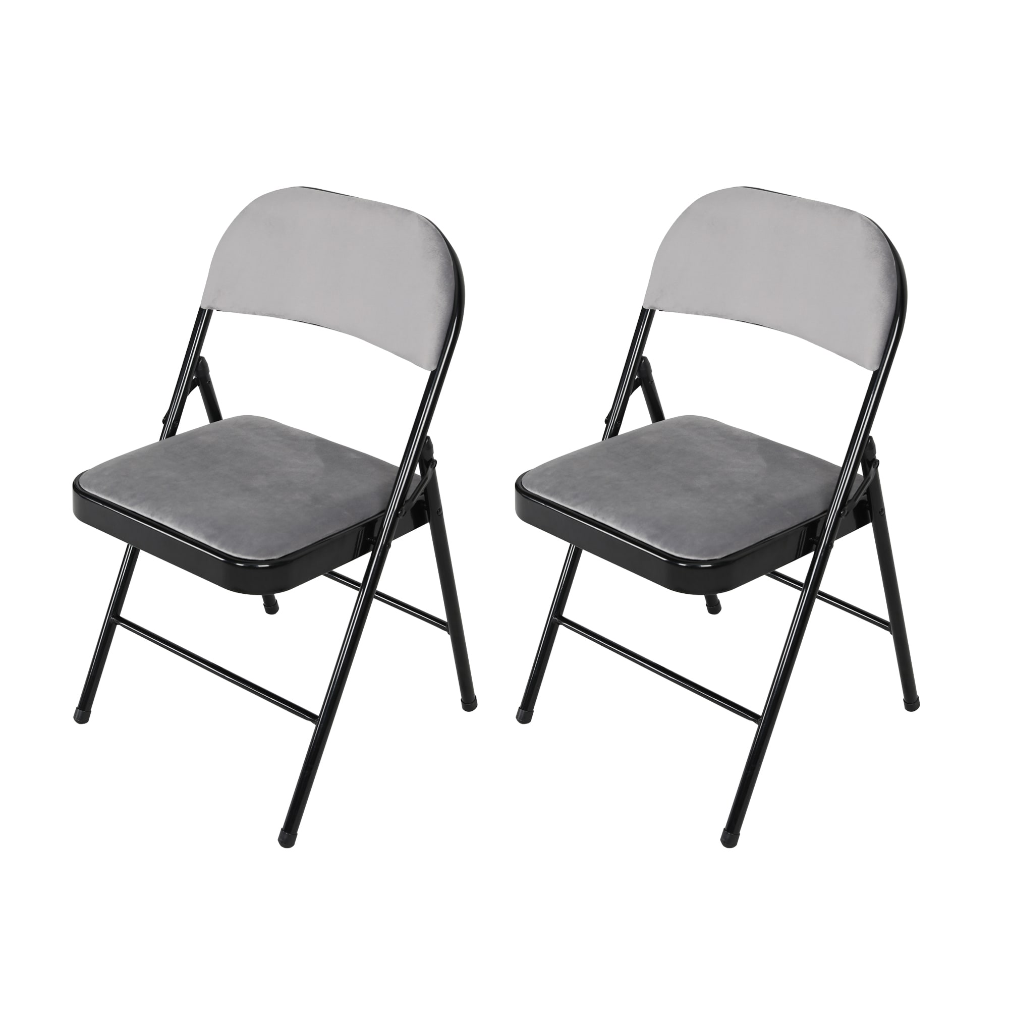 HTI-Living Klappstuhl Wedigo Velvet Grau 2er-Set - Bild 1